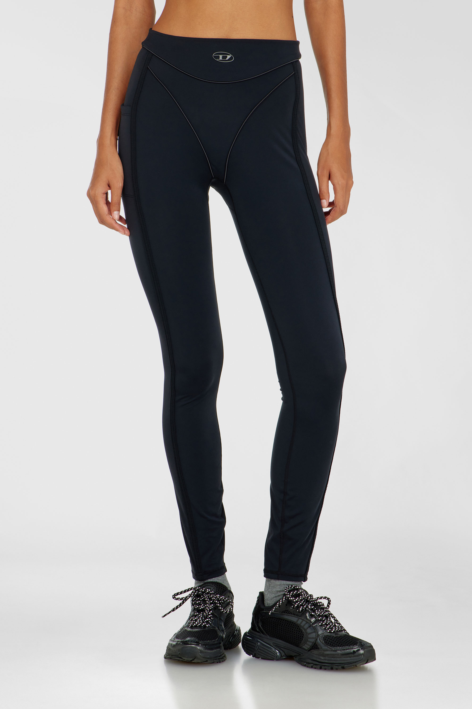 Diesel - FELICIA-UTLT, Woman's Leggings in microfibre in null - 2