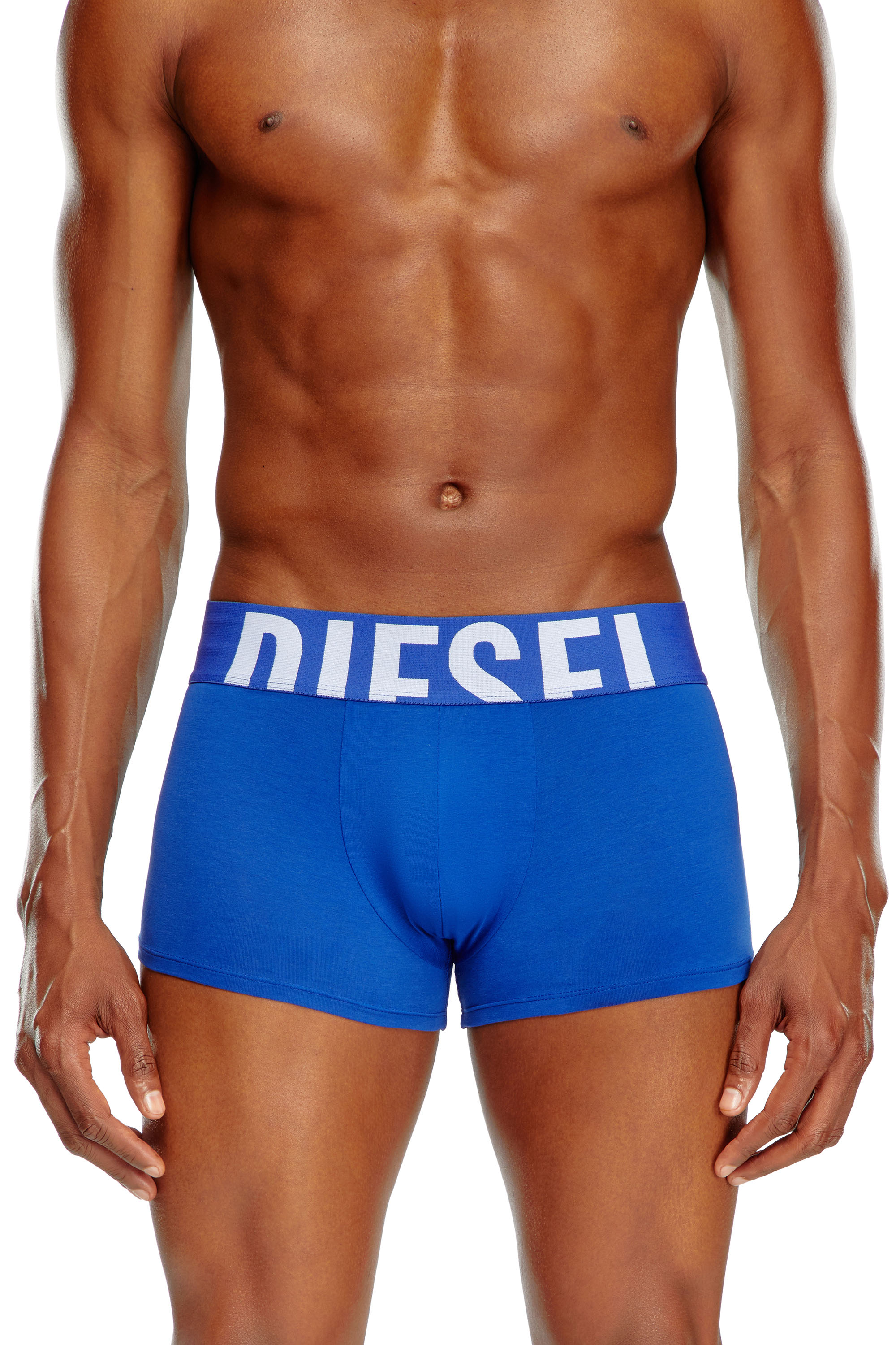 Diesel - UMBX-DAMIENTHREEPACK-5.5EL, Man's Three-pack boxer briefs in stretch cotton in White/Blue - 2