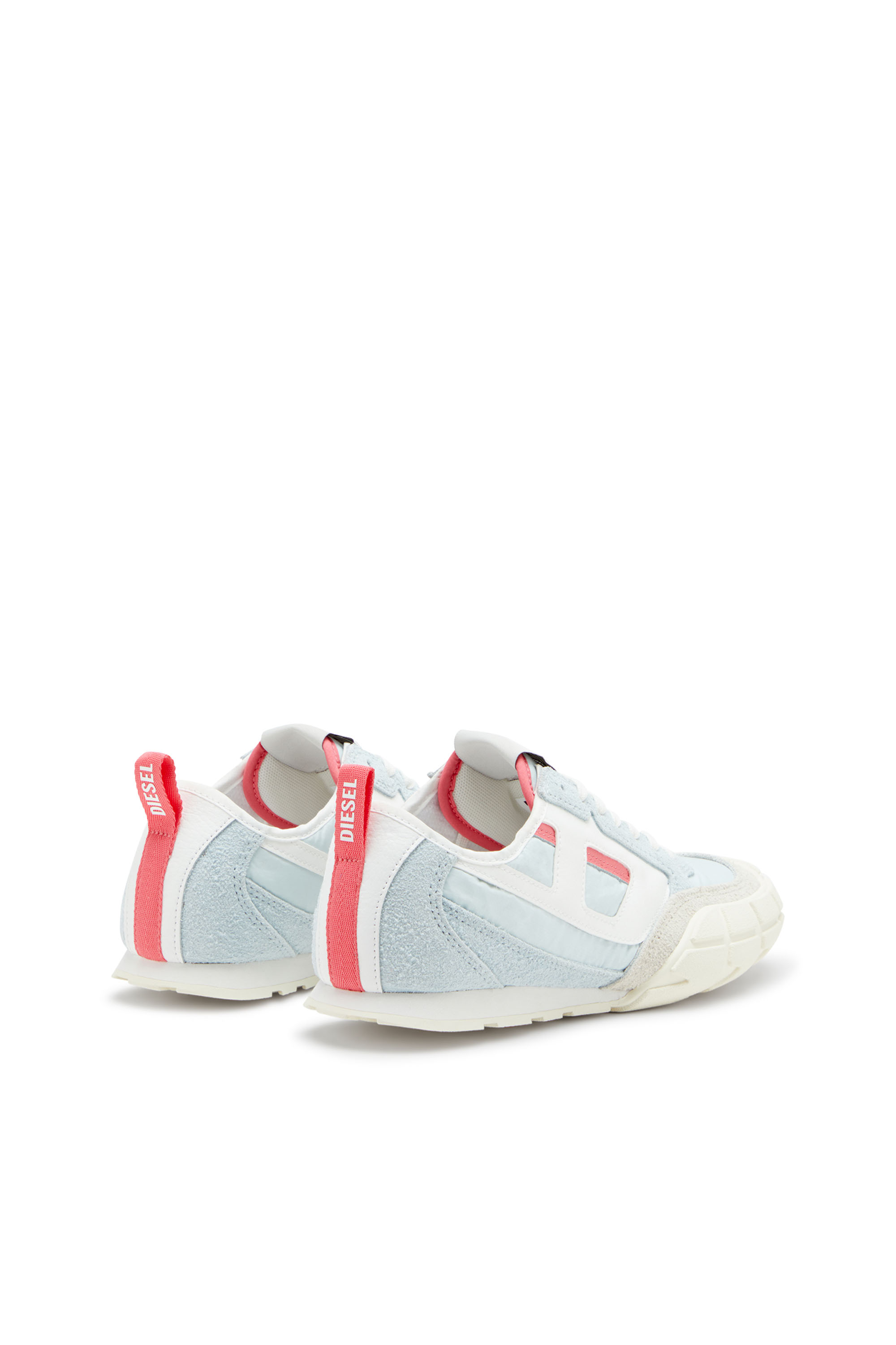 Diesel - S-PAGODHA LOW W, Woman's S-Pagodha-Sneakers in leather, suede and ripstop in Light Blue - 3