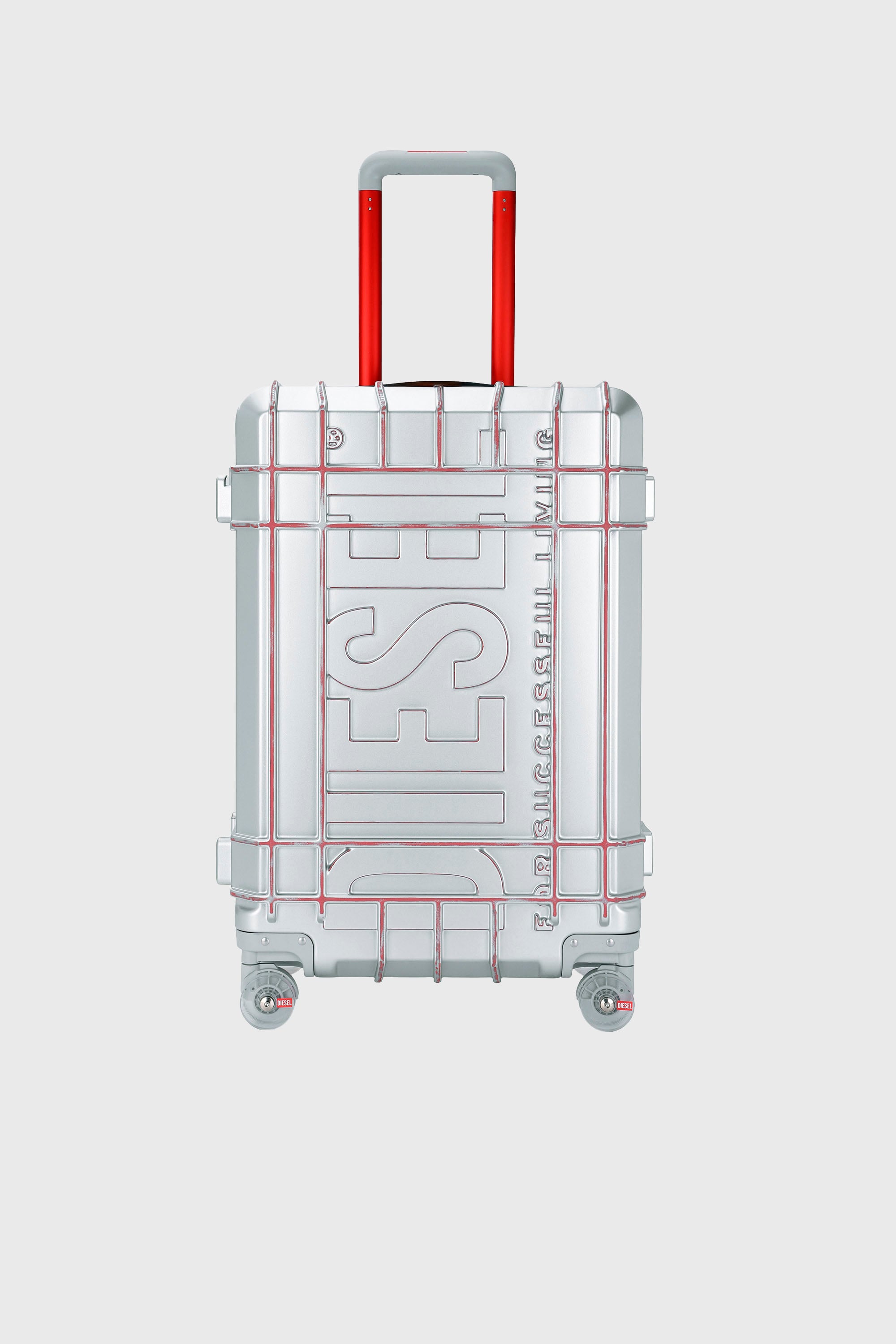 Diesel - DIESEL PC STRONG IMAGE TROLLEY- DSL003, Unisex's Rugged suitcase size M in Silver - 1