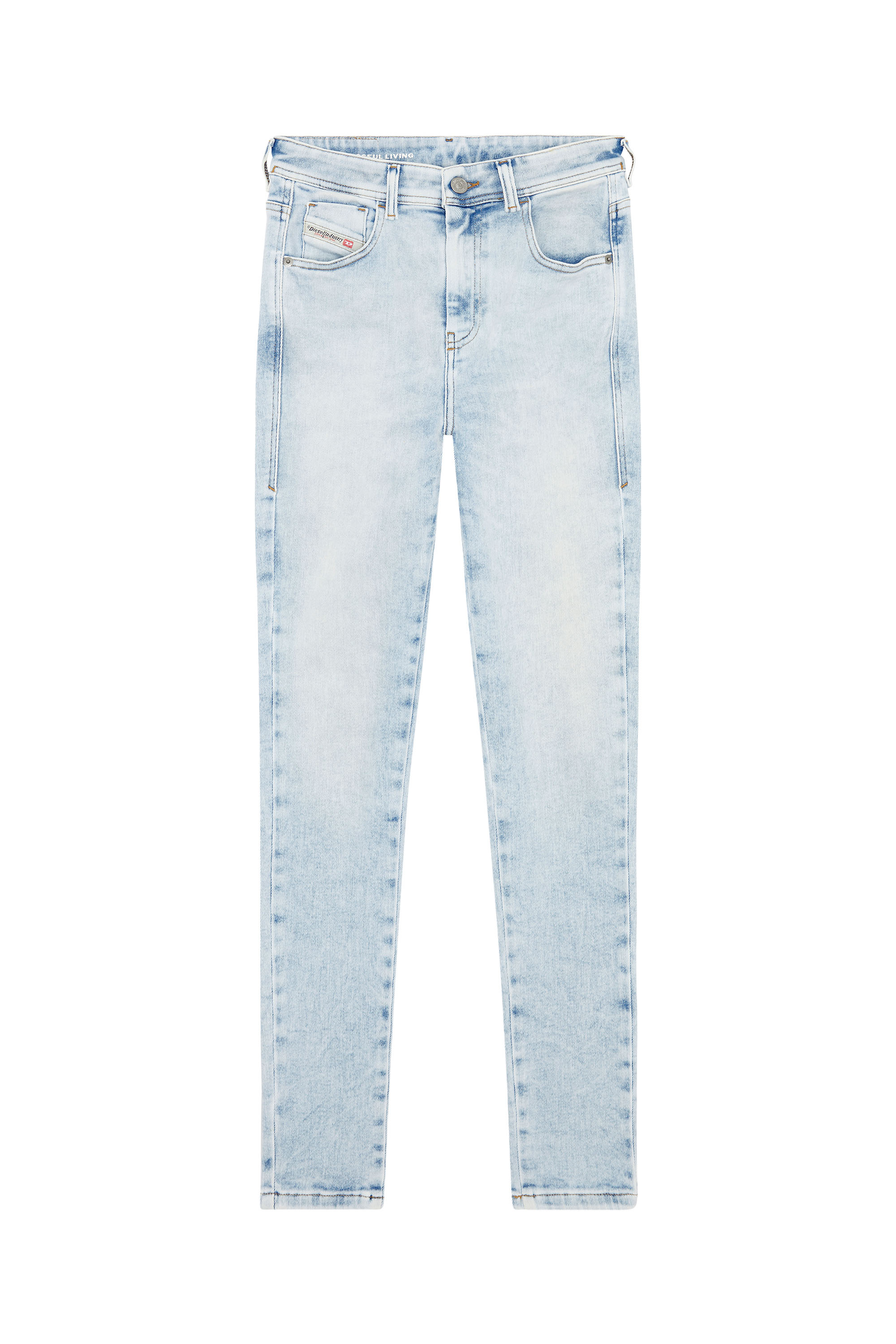 Diesel - Super skinny Jeans 1984 Slandy-High 09G17, Woman's Super skinny Jeans - 1984 Slandy-High in Light Blue - 2