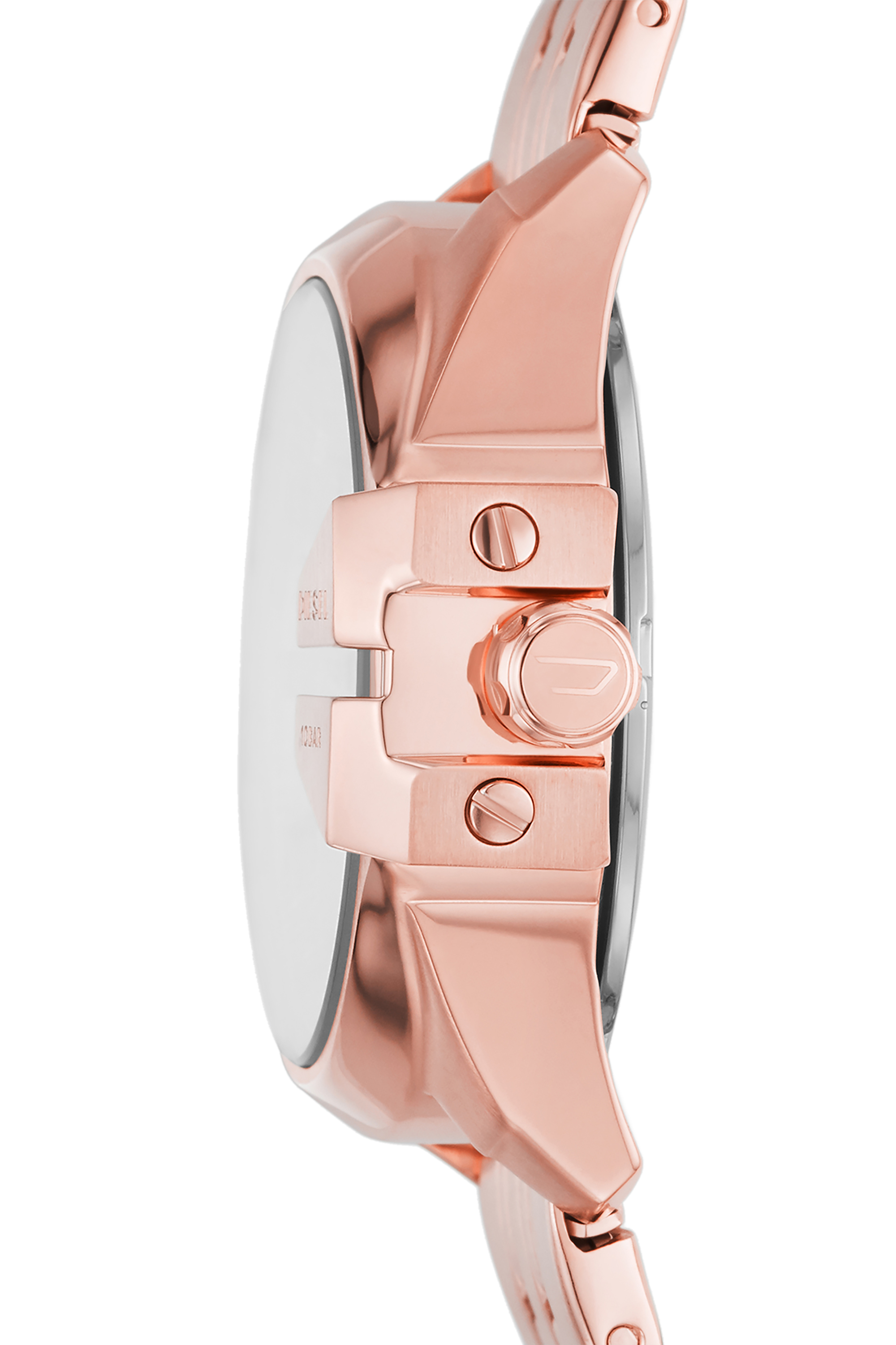 Diesel - DZ5602, Woman's Baby Chief three-hand date rose gold-tone stainless steel watch in Pink - 3
