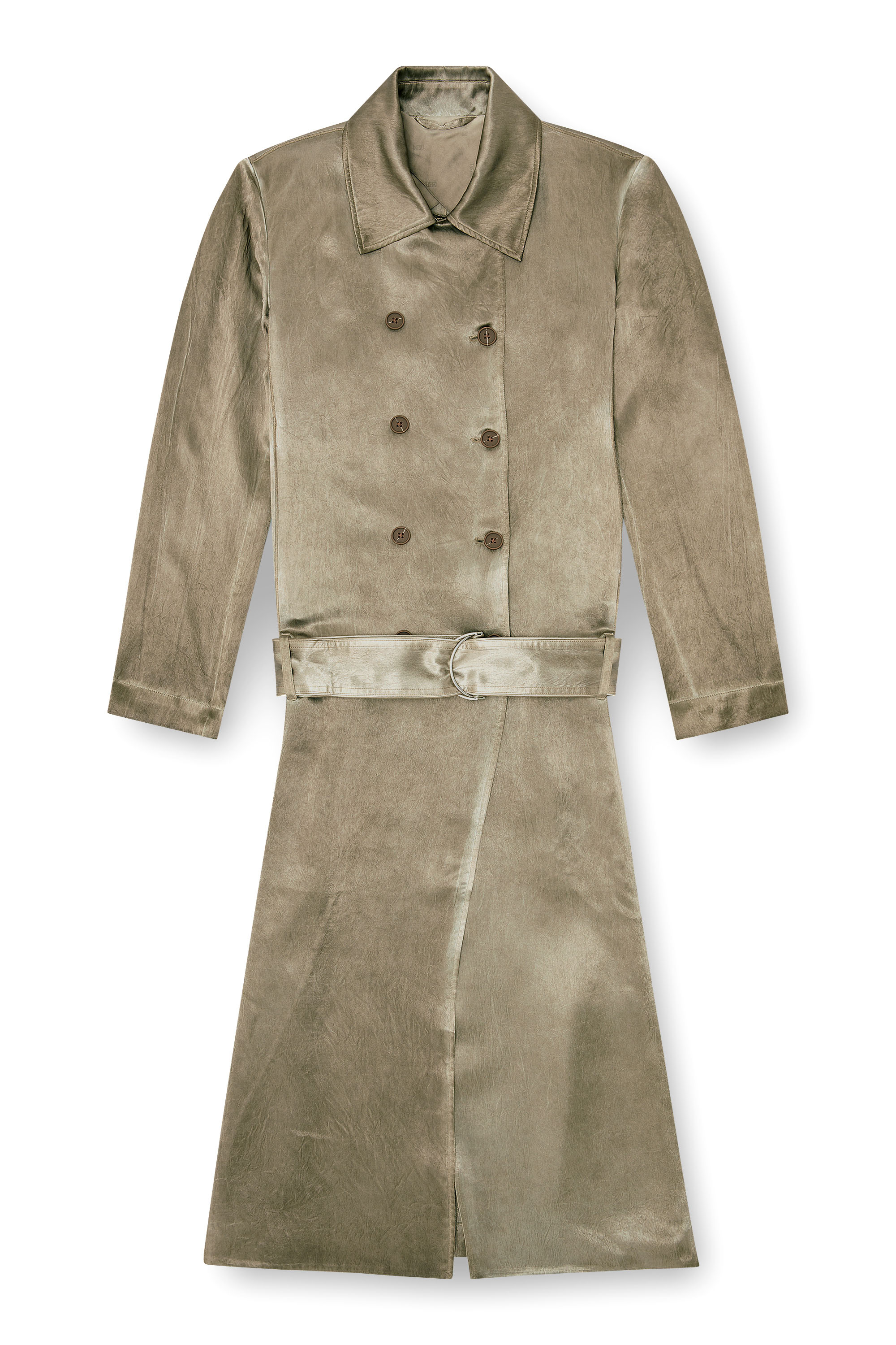 Diesel - G-LADES, Woman's Trench coat in wrinkled satin in null - 3
