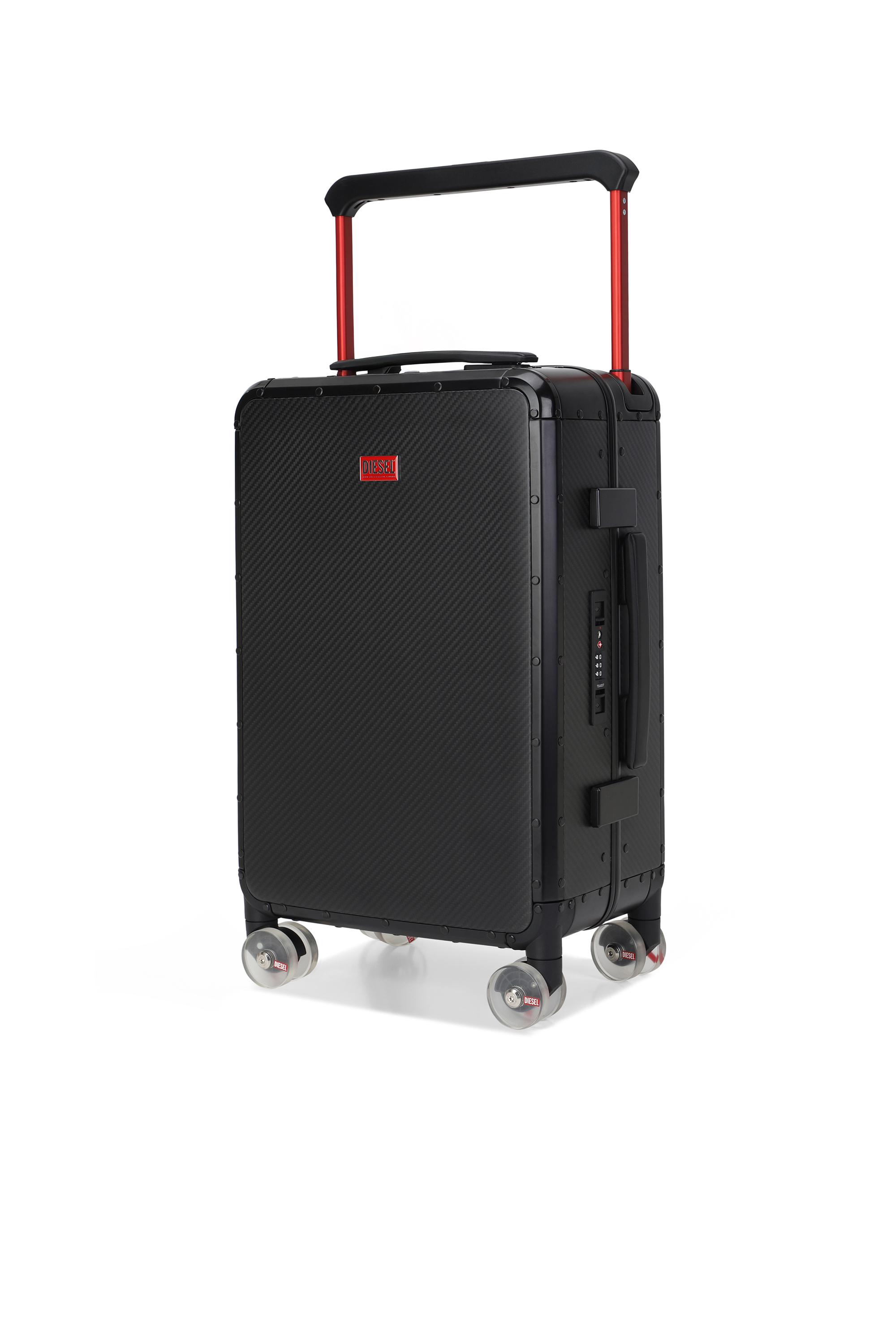 Diesel - DSL CARBON FIBER TROLLEY-BLACK- DSL001, Unisex's Carbon fiber suitcase size S in Black - 5