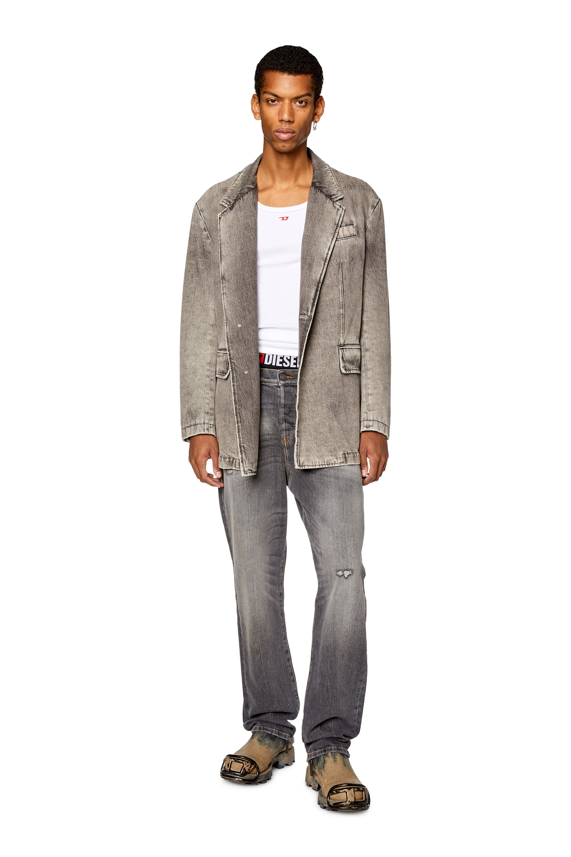 Diesel - Straight Jeans 2020 D-Viker 09G21, Black/Dark grey - Image 4