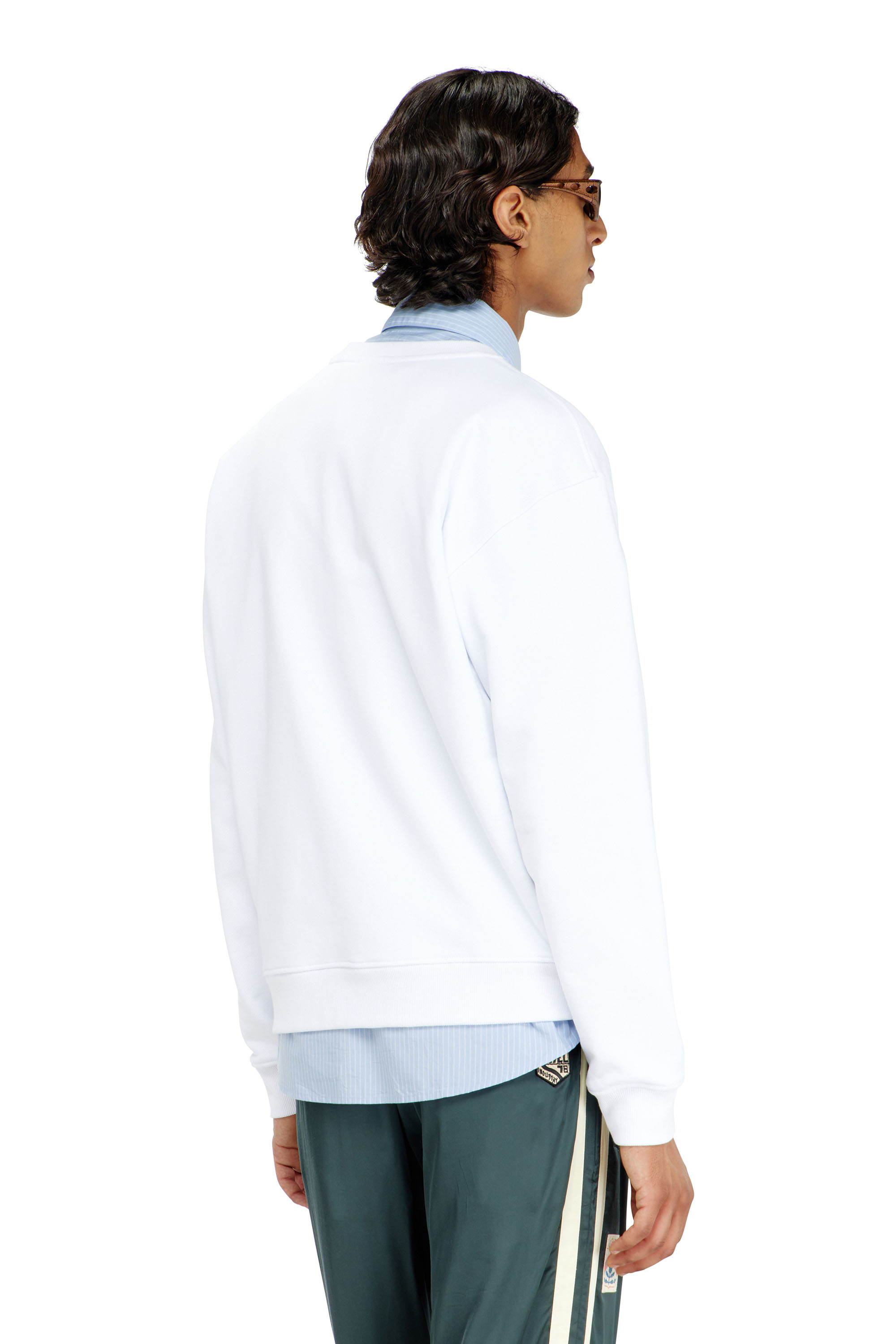 Diesel - S-NORM-AA5, Man's Cotton sweatshirt with micro logo embroidery in null - 4