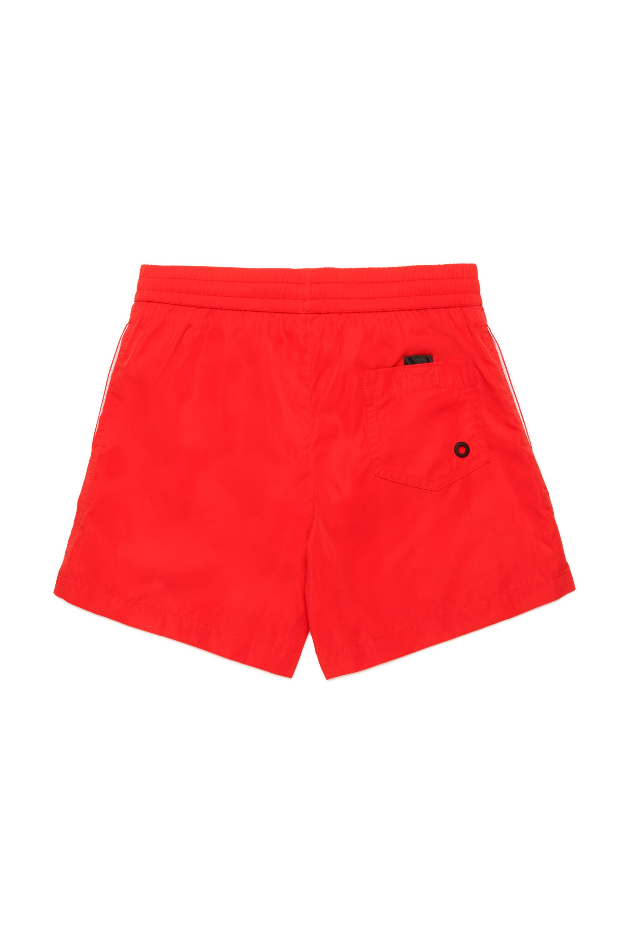 Diesel - MKENM, Man's Swim shorts with tonal Biscotto logo in Red - 2