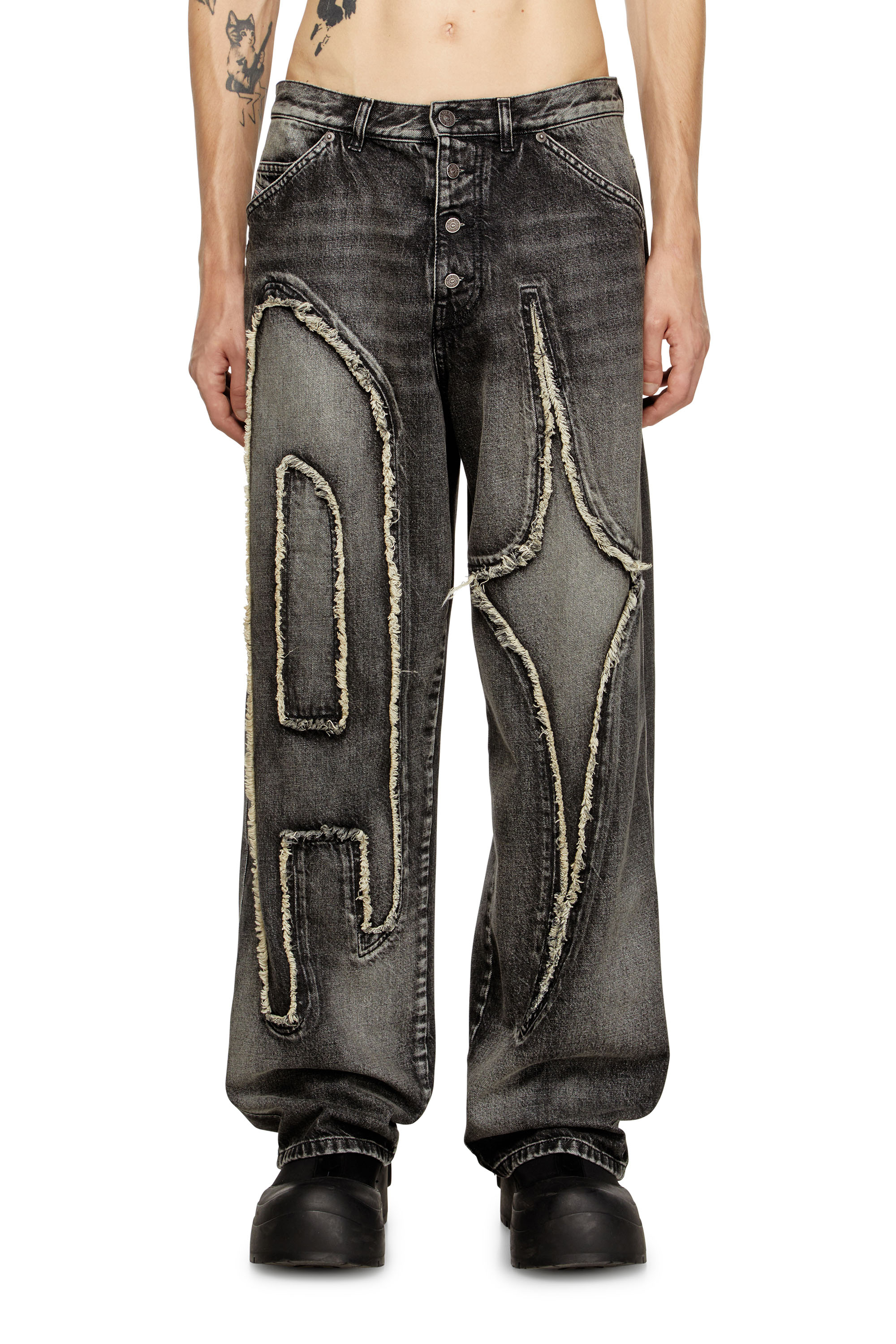 Diesel - Unisex's Straight Jeans D-ThugClub 0BEBT, Black/Dark grey - 1
