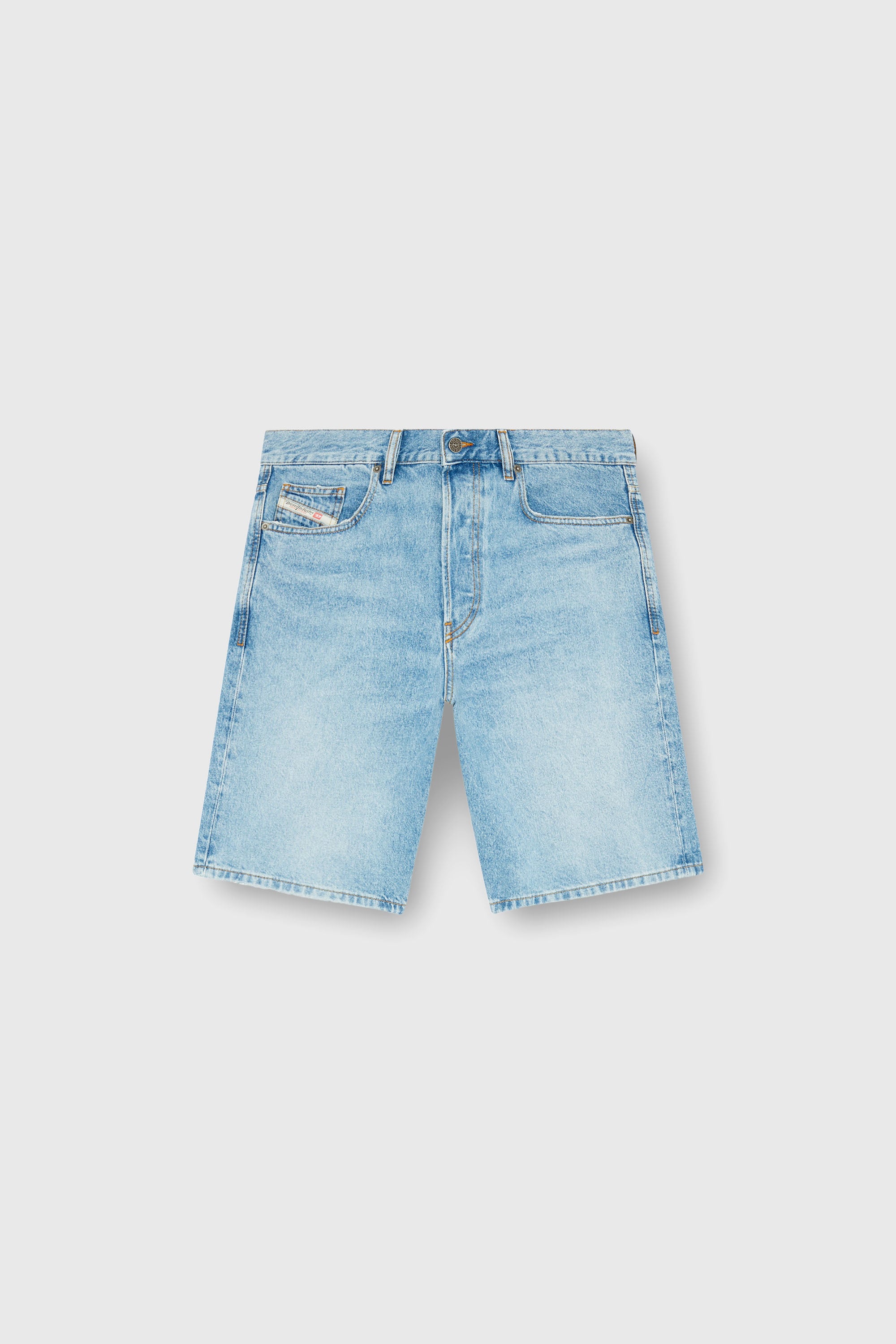 Diesel - REGULAR-SHORT, Man's Denim shorts in Light Blue - 2