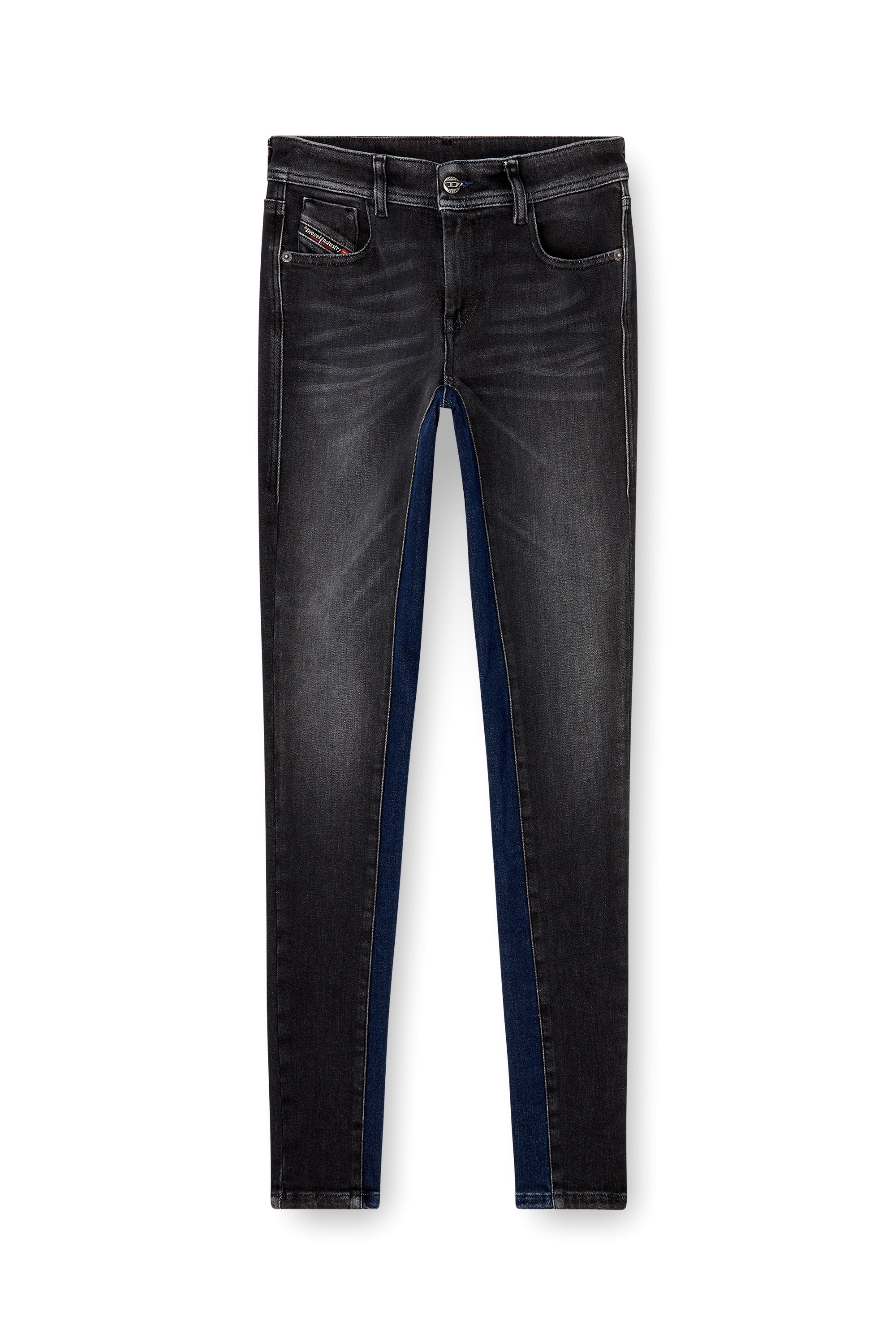 Diesel - Woman's Skinny Jeans 2017 Slandy 09N14, Black/Dark grey - 3