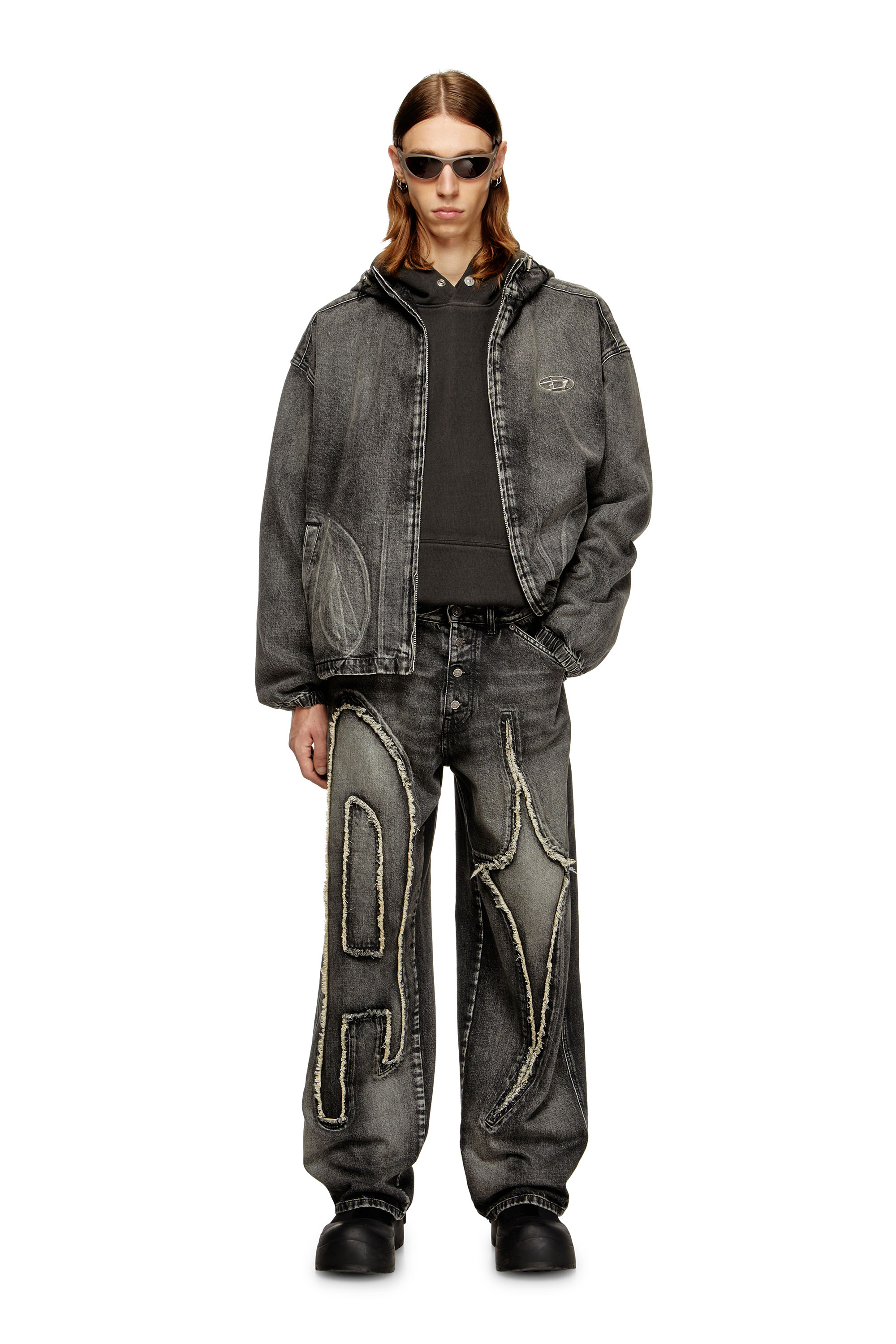 Diesel - Unisex's Straight Jeans D-ThugClub 0BEBT, Black/Dark grey - 2