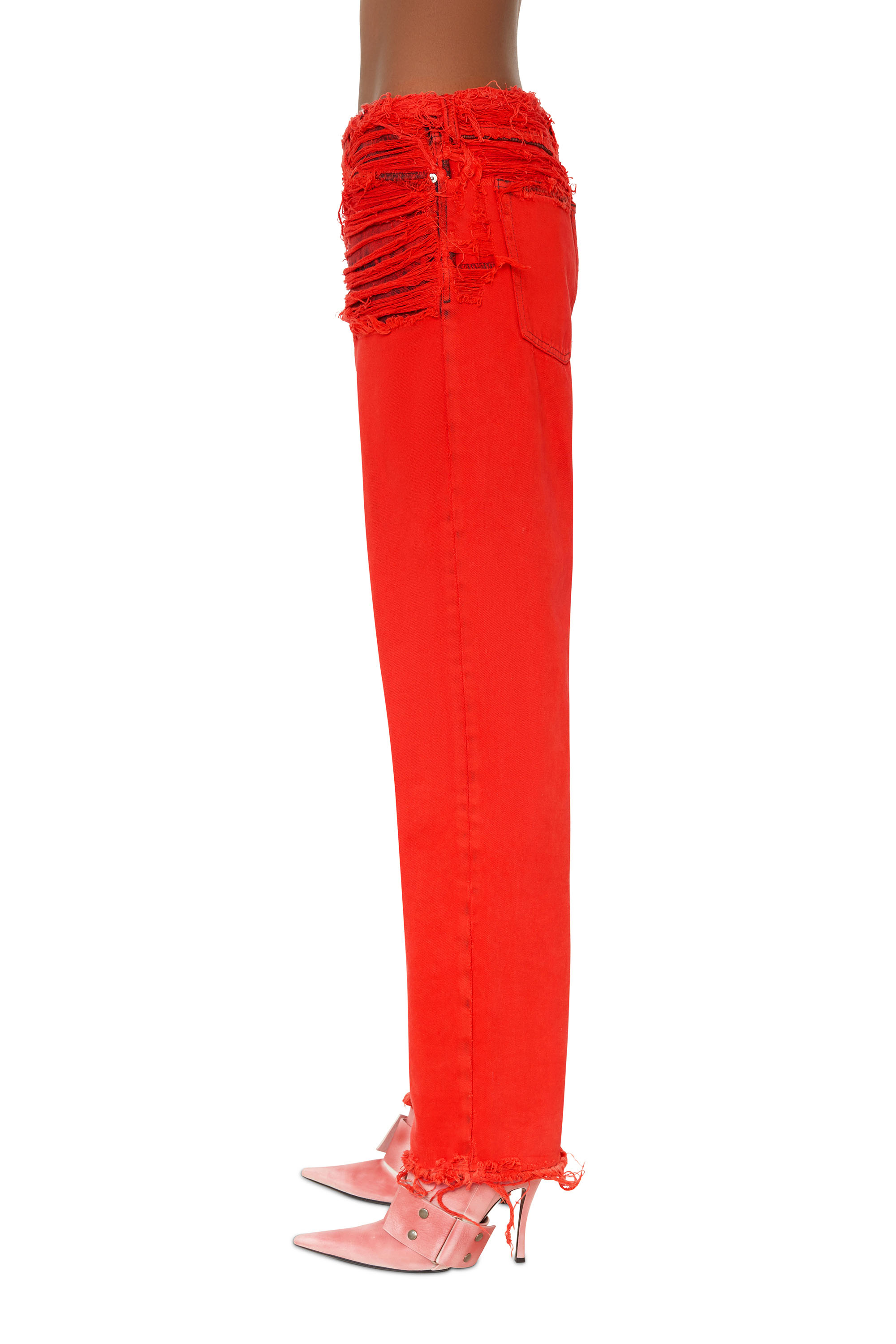 Diesel - D-Ark 007P1 Straight Jeans, Red - Image 4