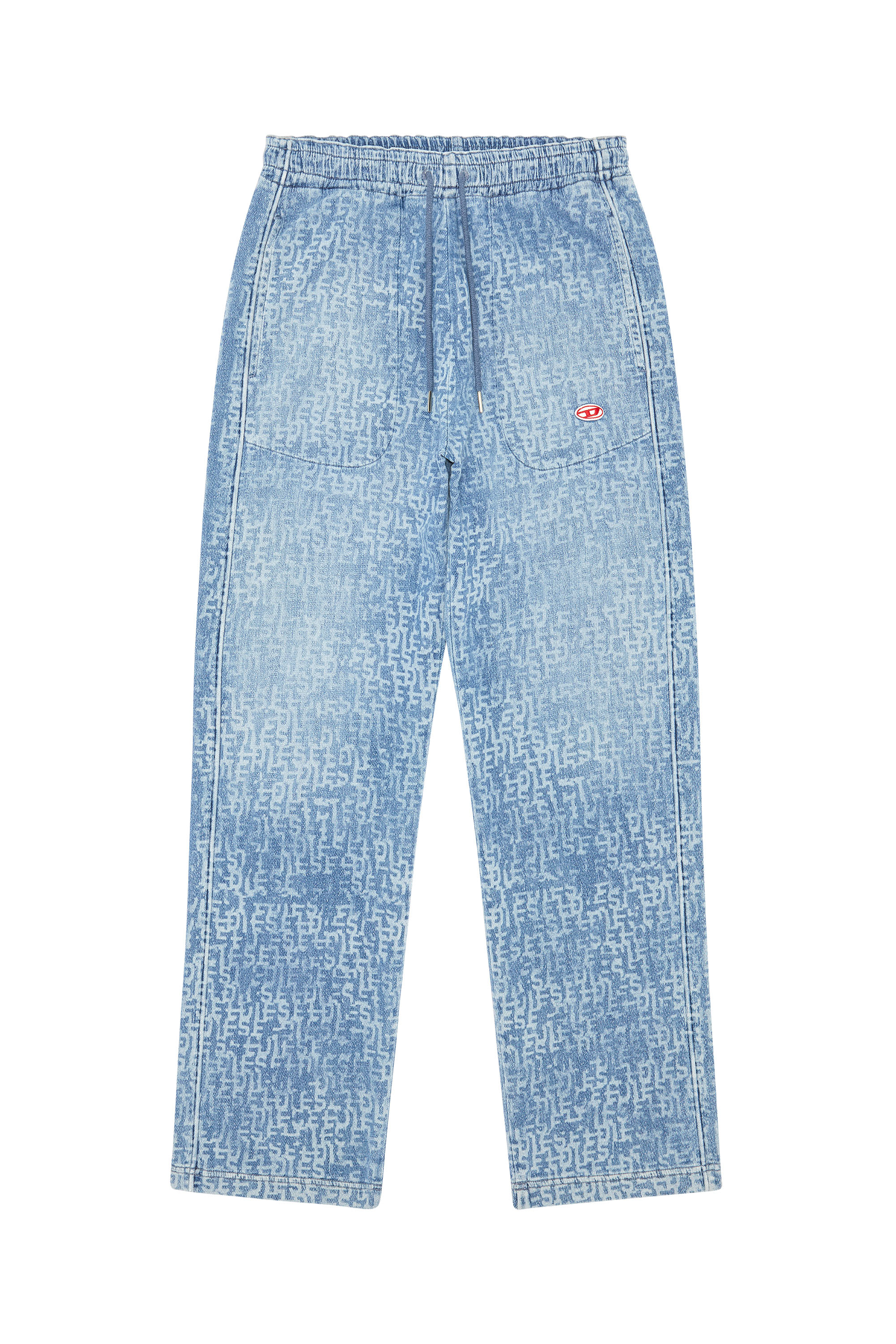 Diesel - D-Martians Track Denim 09E27 Straight, Light Blue - Image 6