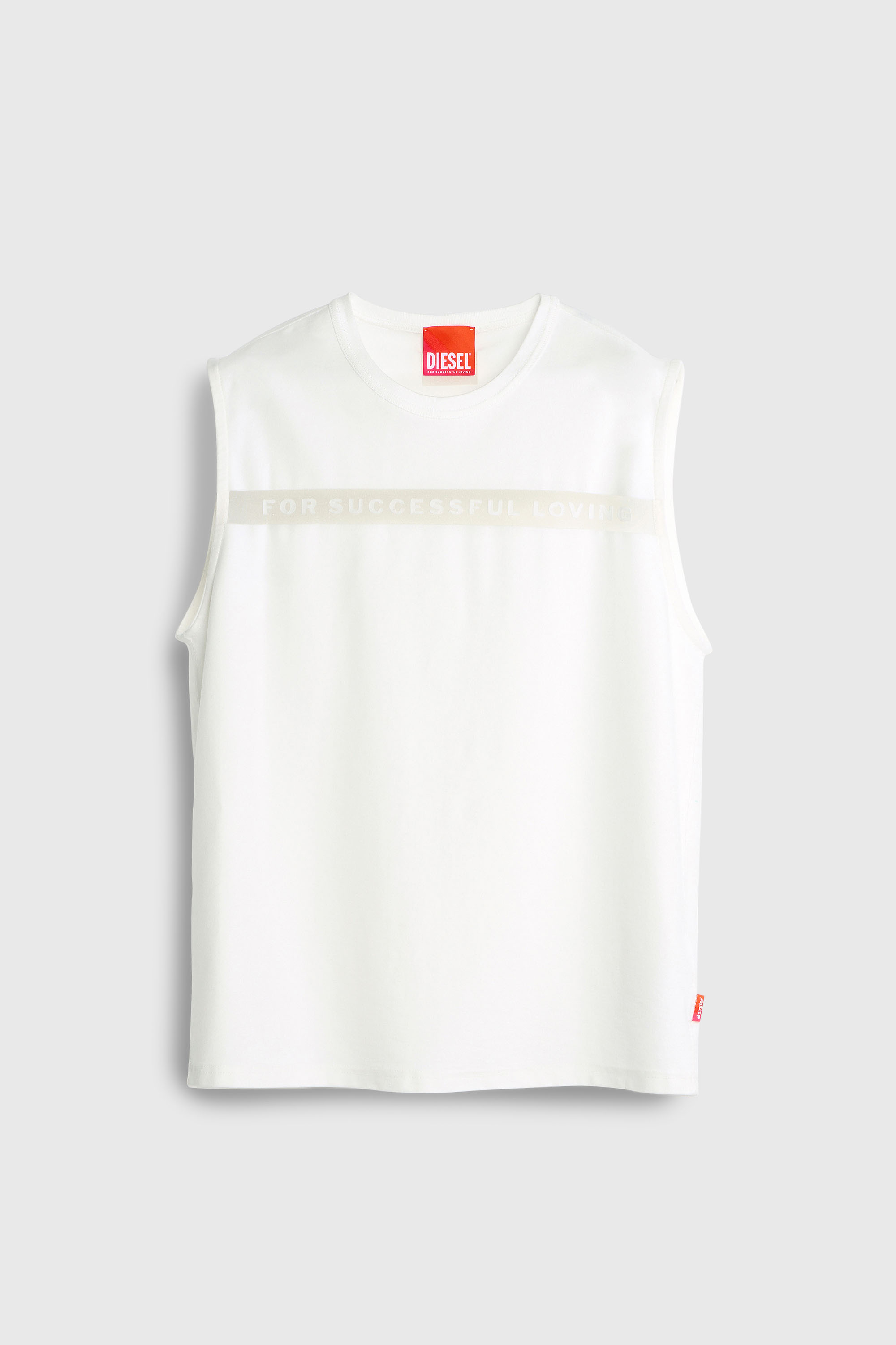 Diesel - PR-T-NORM-BISC-MATI-R, Unisex's Tank top with For Successful Loving logo in White - 2