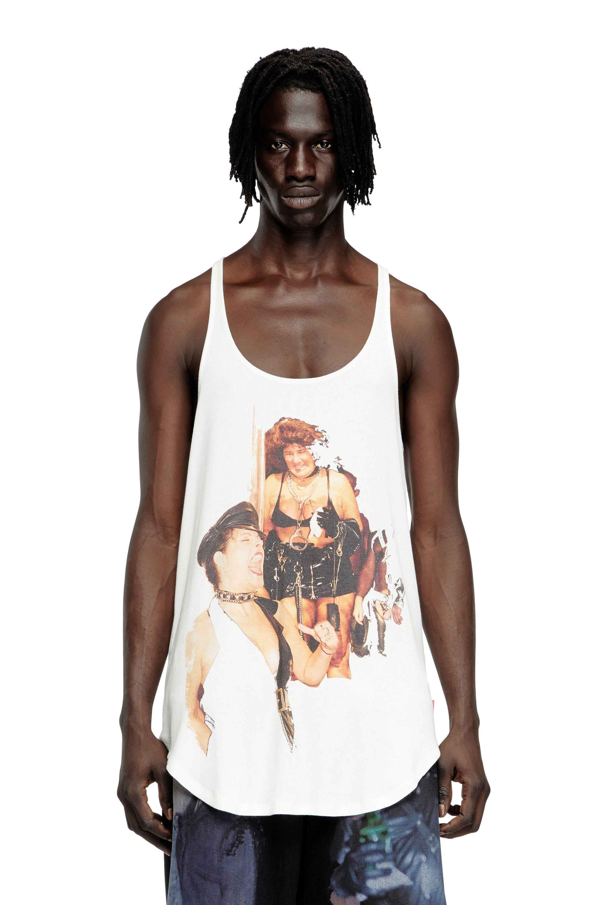 Diesel - PR-T-SHANRY-W-TOM25, Unisex's Tank top with graphic print in White - 2