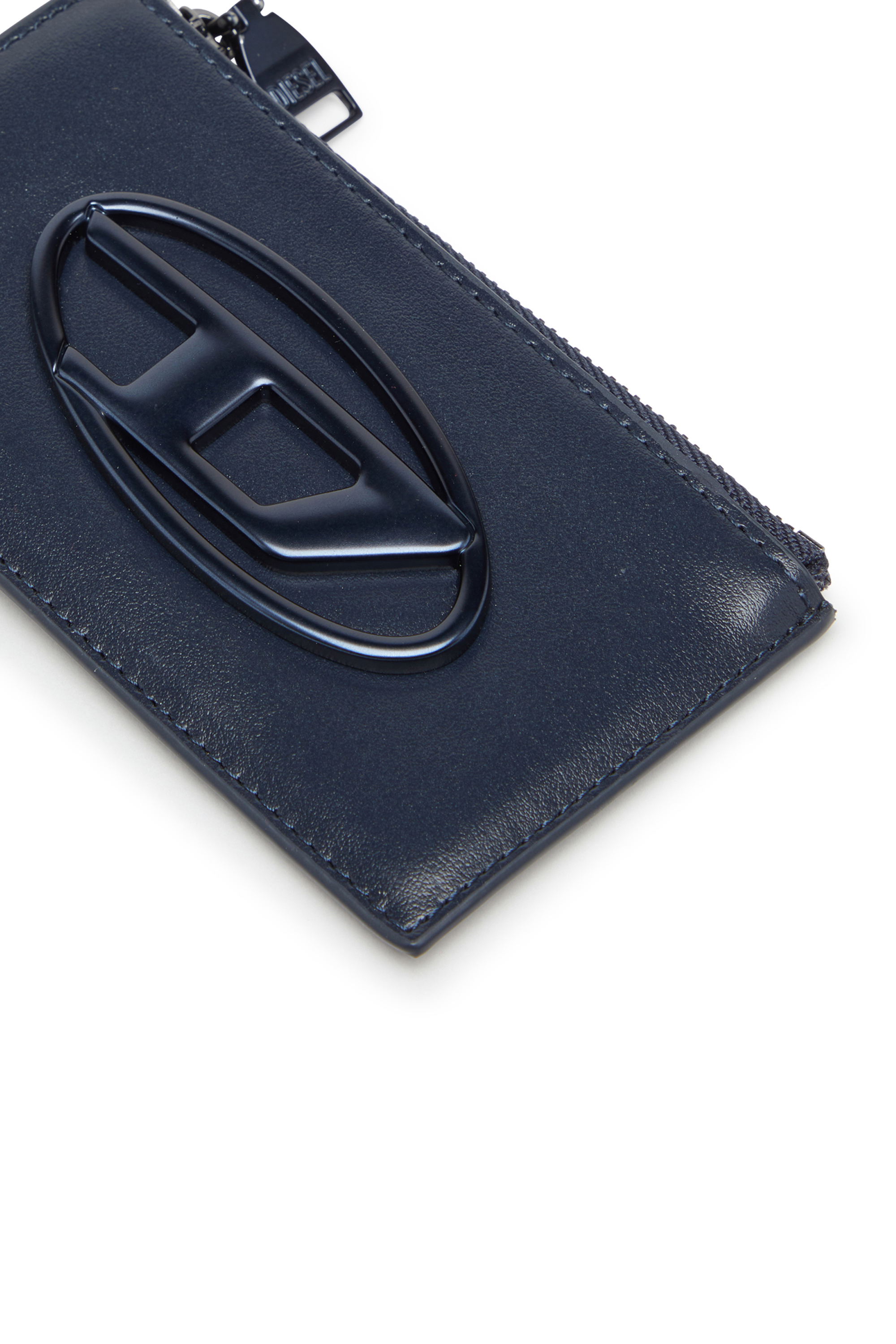 Diesel - HOLI-D CARD HOLDER III, Man's Leather card holder in Blue - 3