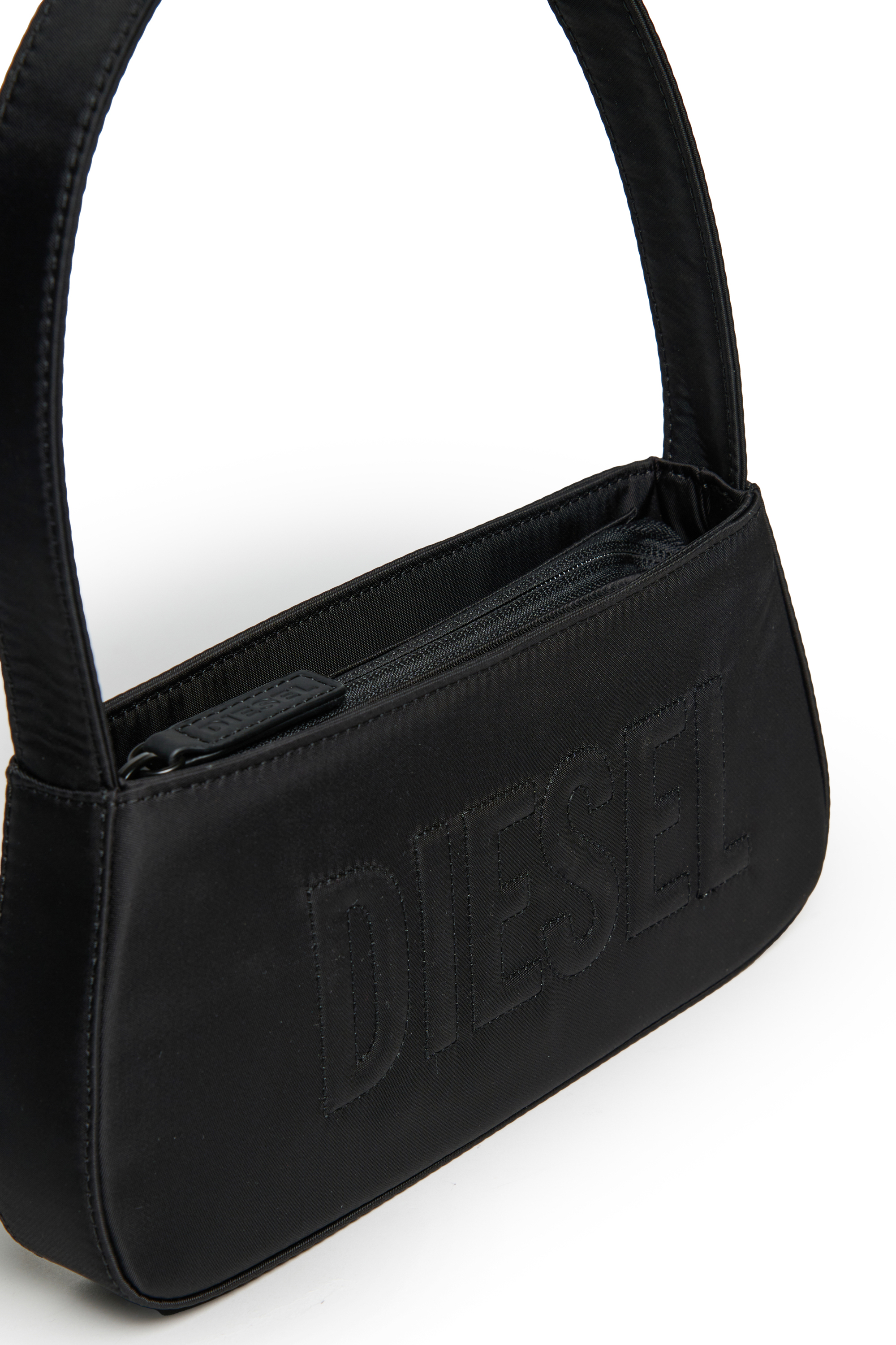 Diesel - WDELIA, Woman's WDELIA Nylon bag with embroidered logo in Black - 4