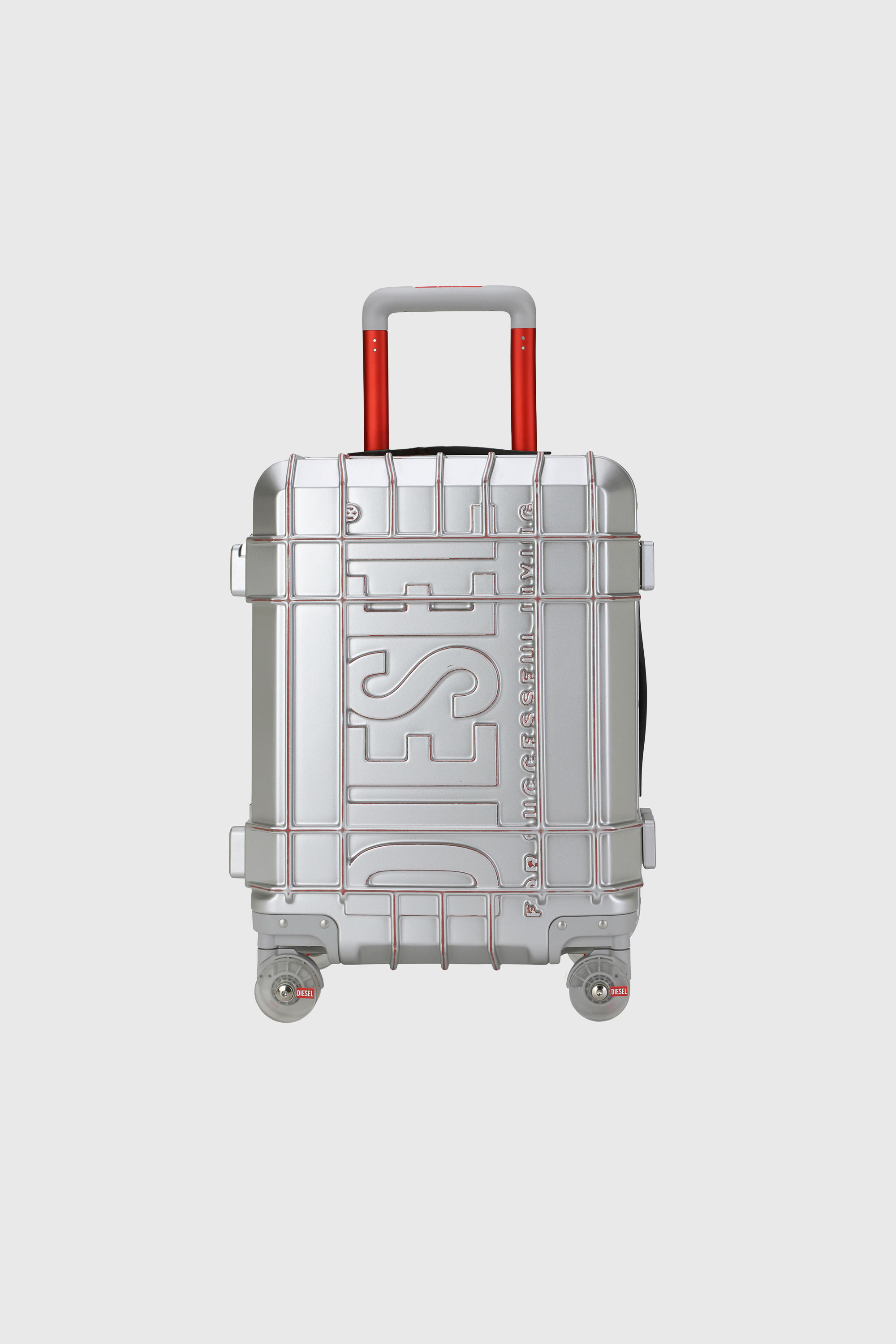 Diesel - DIESEL PC STRONG IMAGE TROLLEY- DSL003, Unisex's Rugged suitcase size S in Silver - 1