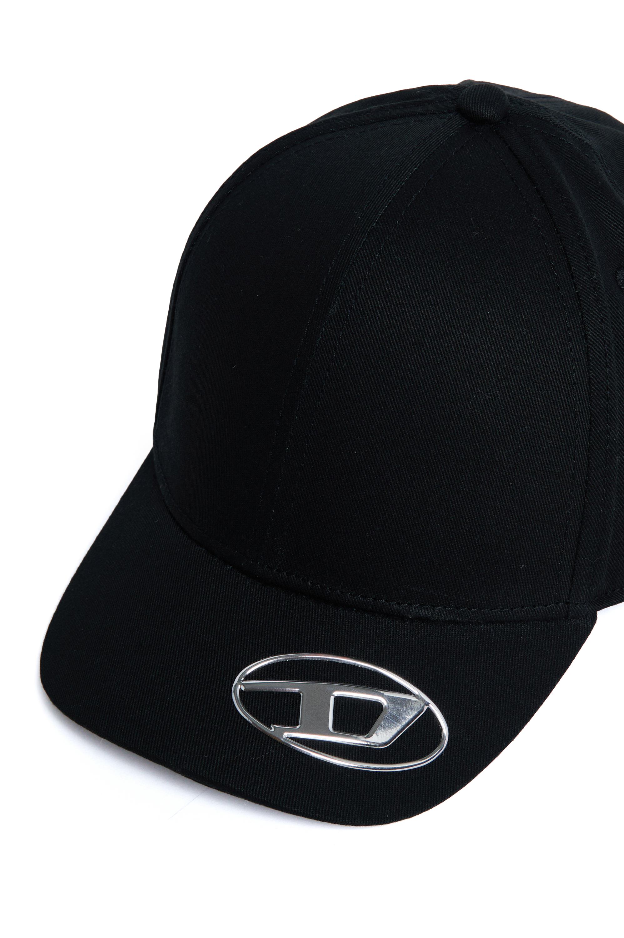 Diesel - FCEFFIL, Unisex Baseball cap with metallic Oval D logo in Black - Image 3