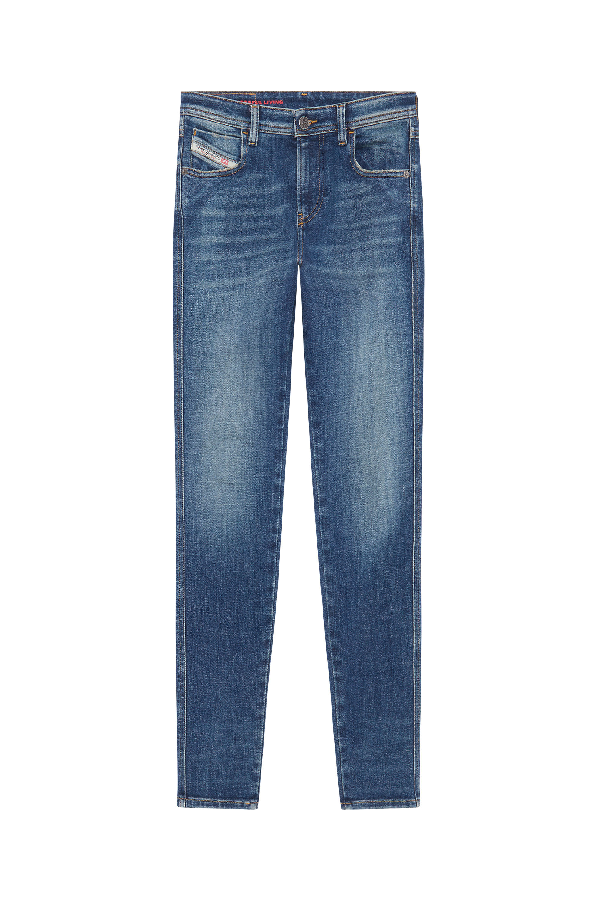 Diesel - 2015 BABHILA 09D99 Skinny Jeans, Medium blue - Image 5
