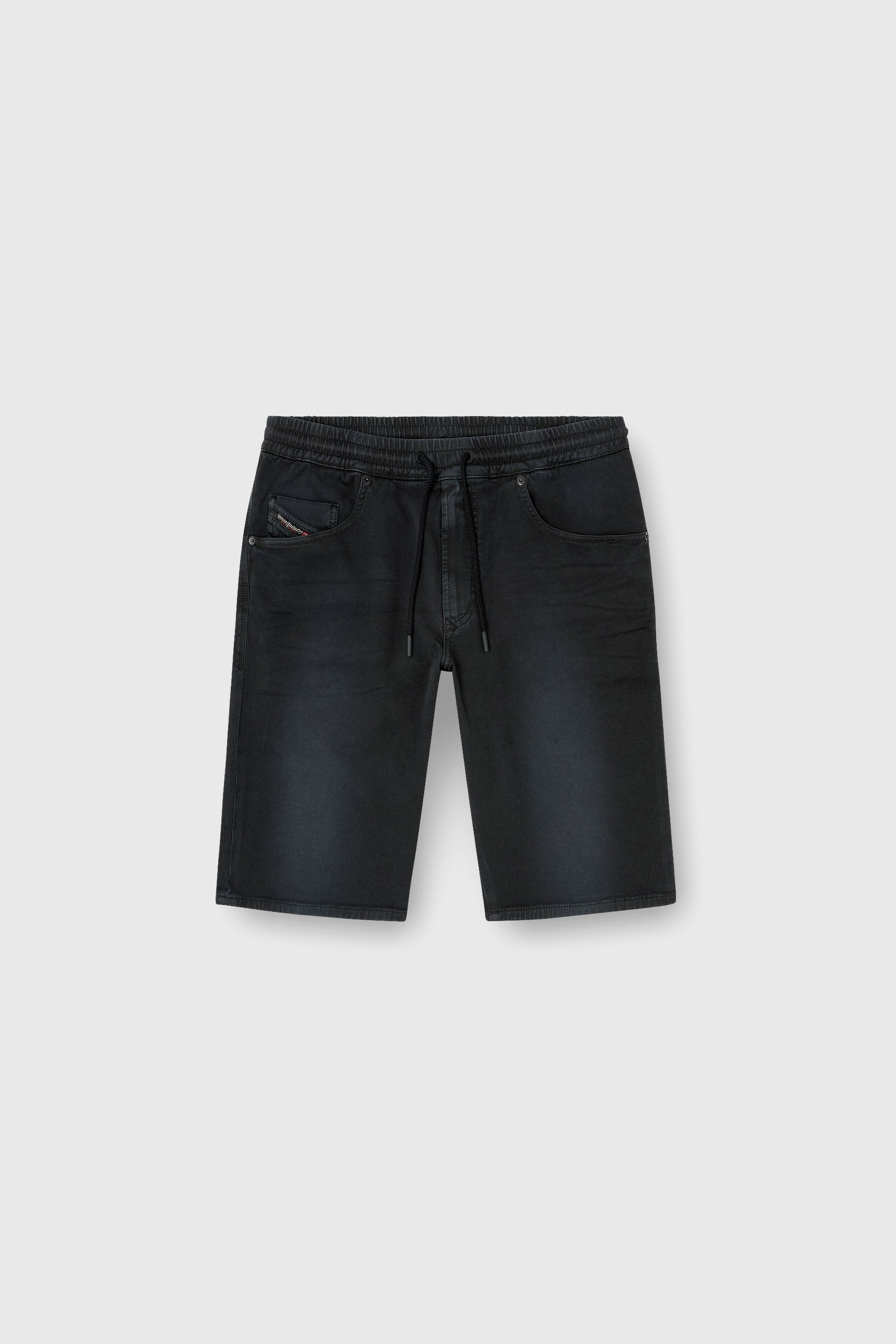 Diesel - 2033 D-KROOLEY-SHORT JOGG, Man's Chino shorts in JoggJeans in Black - 2
