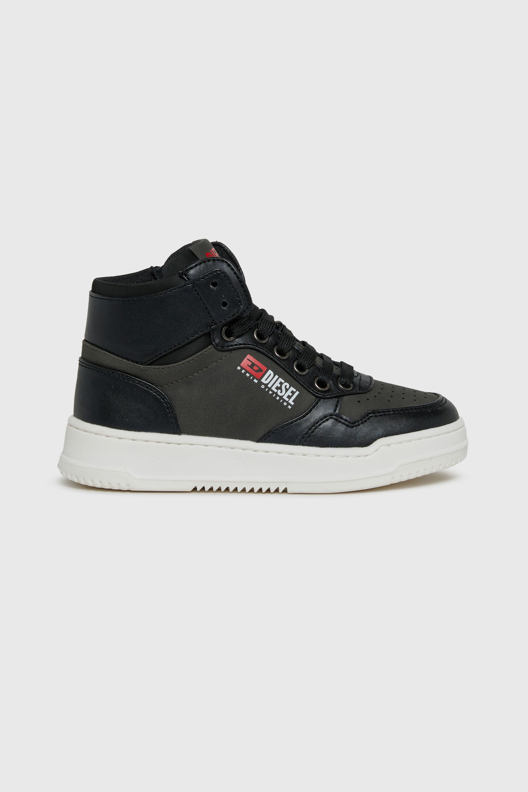 Diesel - S-CASCOUNT-MID, Unisex's S-Cascount Perforated high-top sneakers in Black - 1