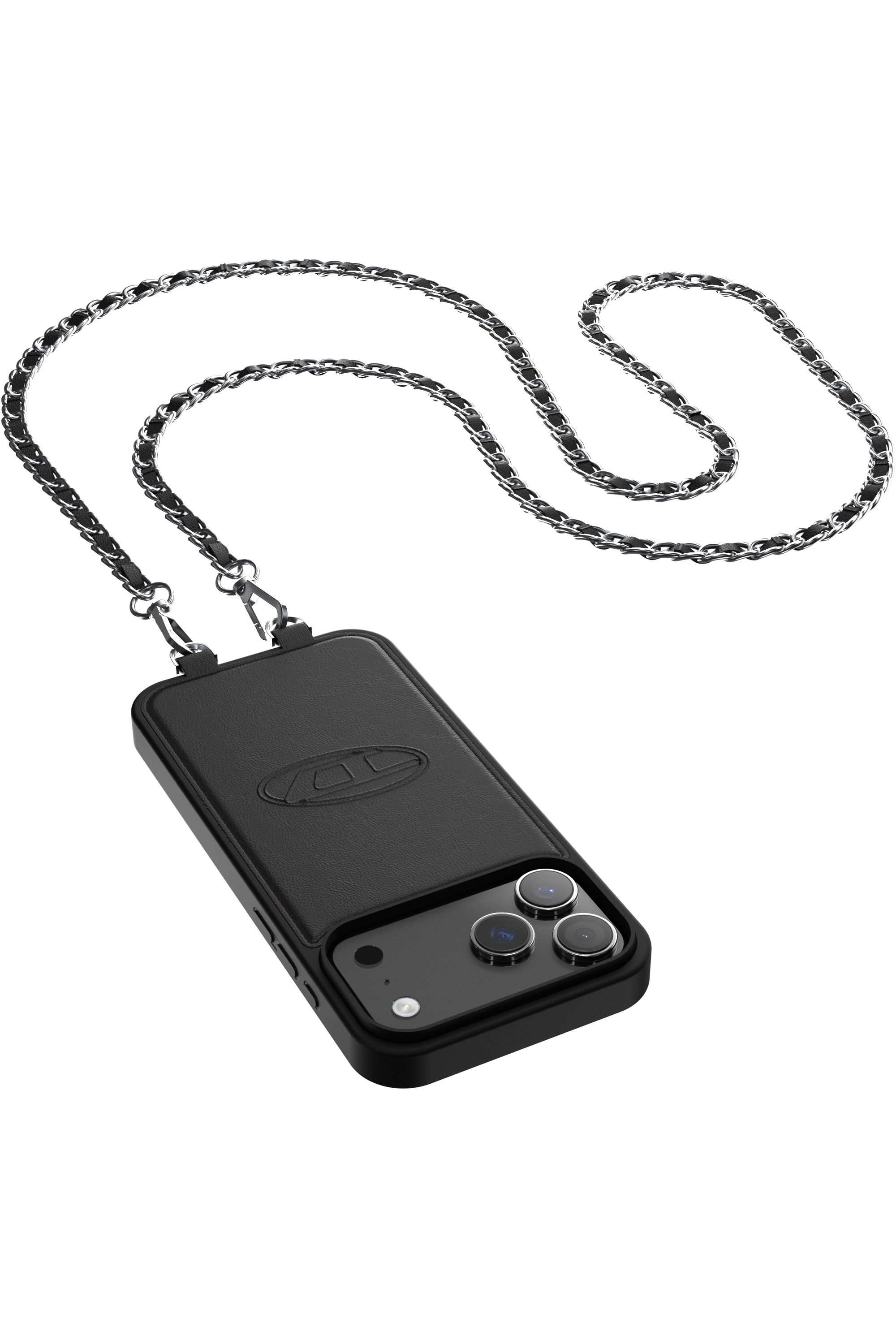 Diesel - 60663 MOULDED CASE, Unisex's Oval D case with wrist strap and MagSafe for iPhone 17 Pro Max in Black - 2