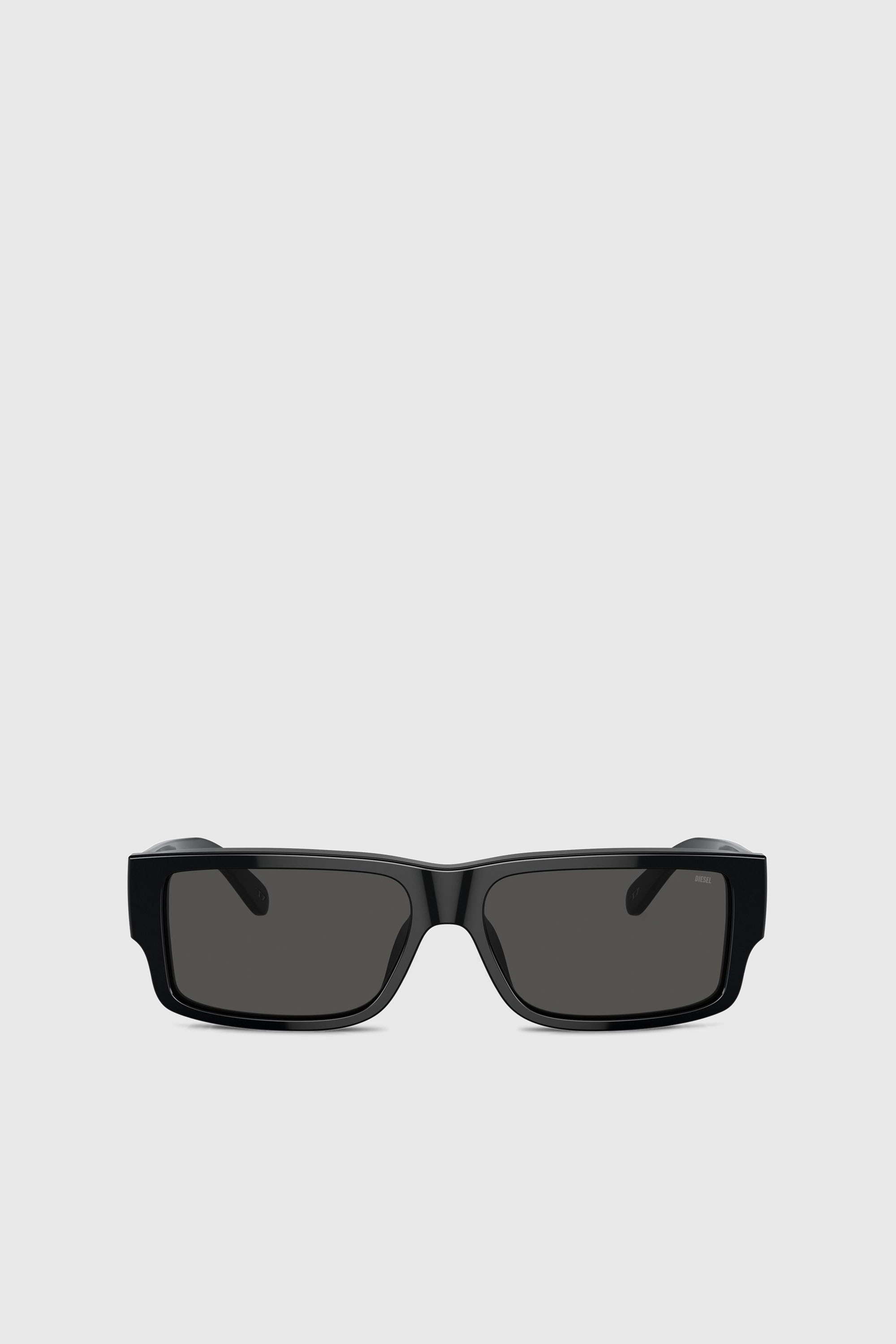 Diesel - 0DL2003 SIZE 57, Man's Rectangle sunglasses in Dark grey - 1