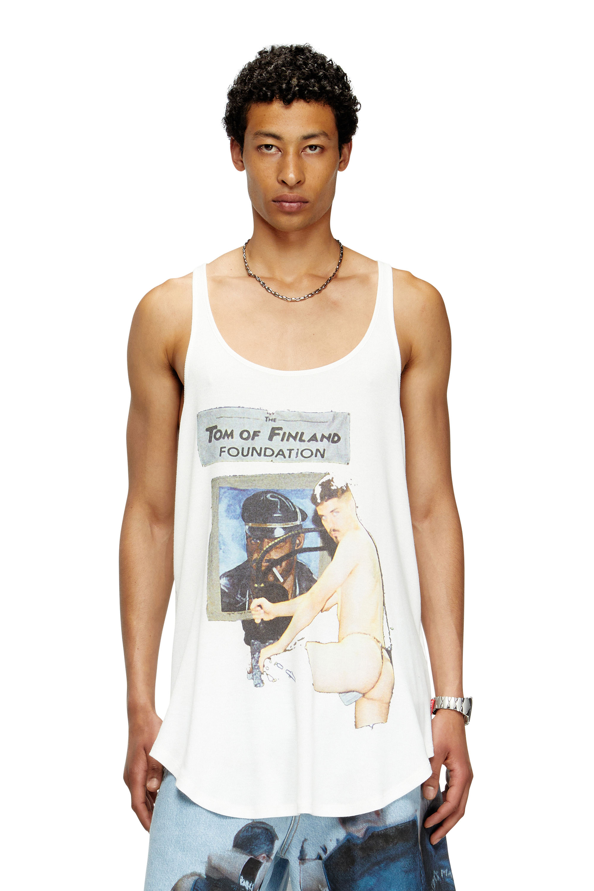 Diesel - PR-T-SHANRY-TOM25, Unisex's Tank top with graphic print in White - 2