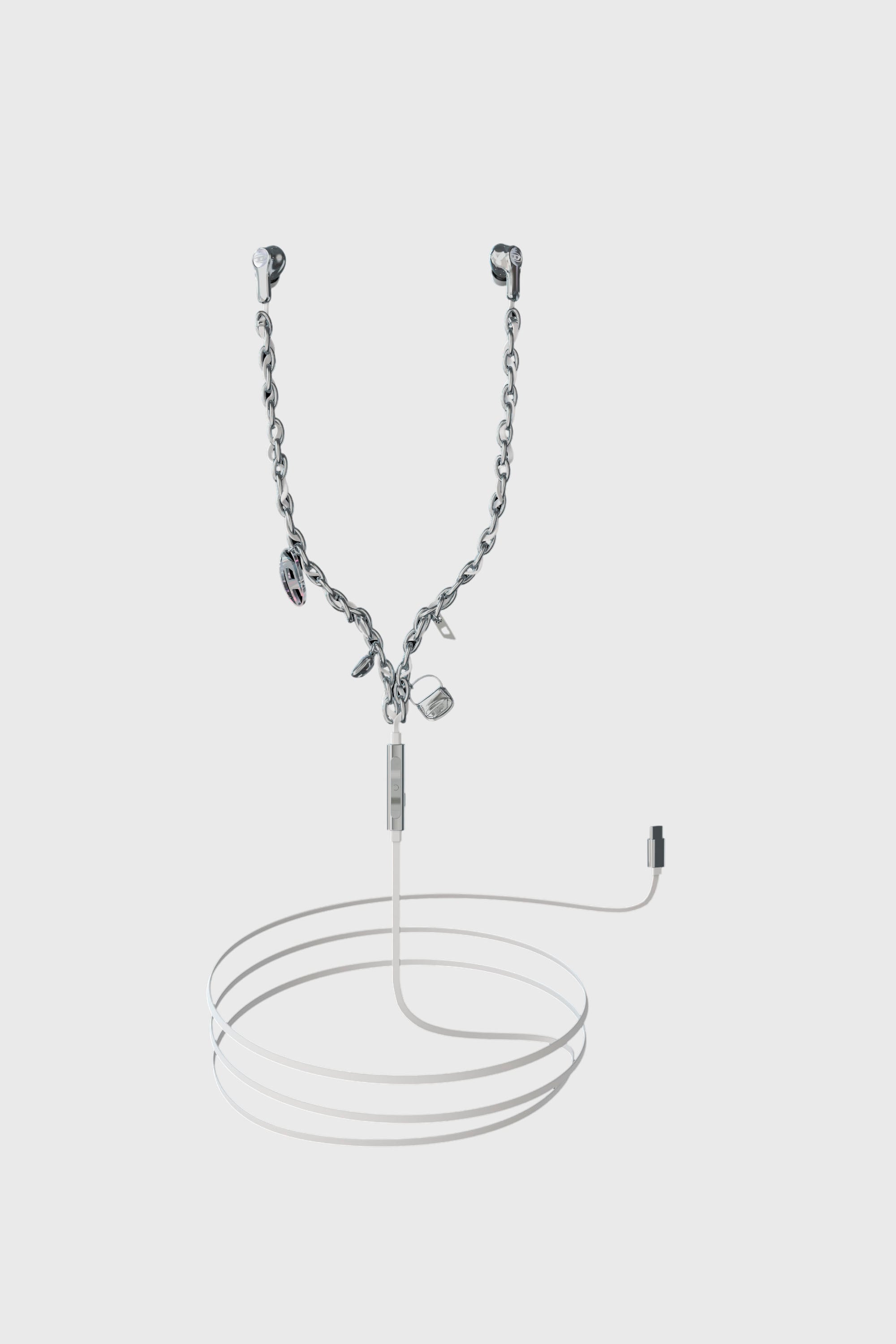 Diesel - 60458  WIRED EARBUDS WIRED EARBUDS, Unisex's Wired Earbuds and charms in Silver - 1
