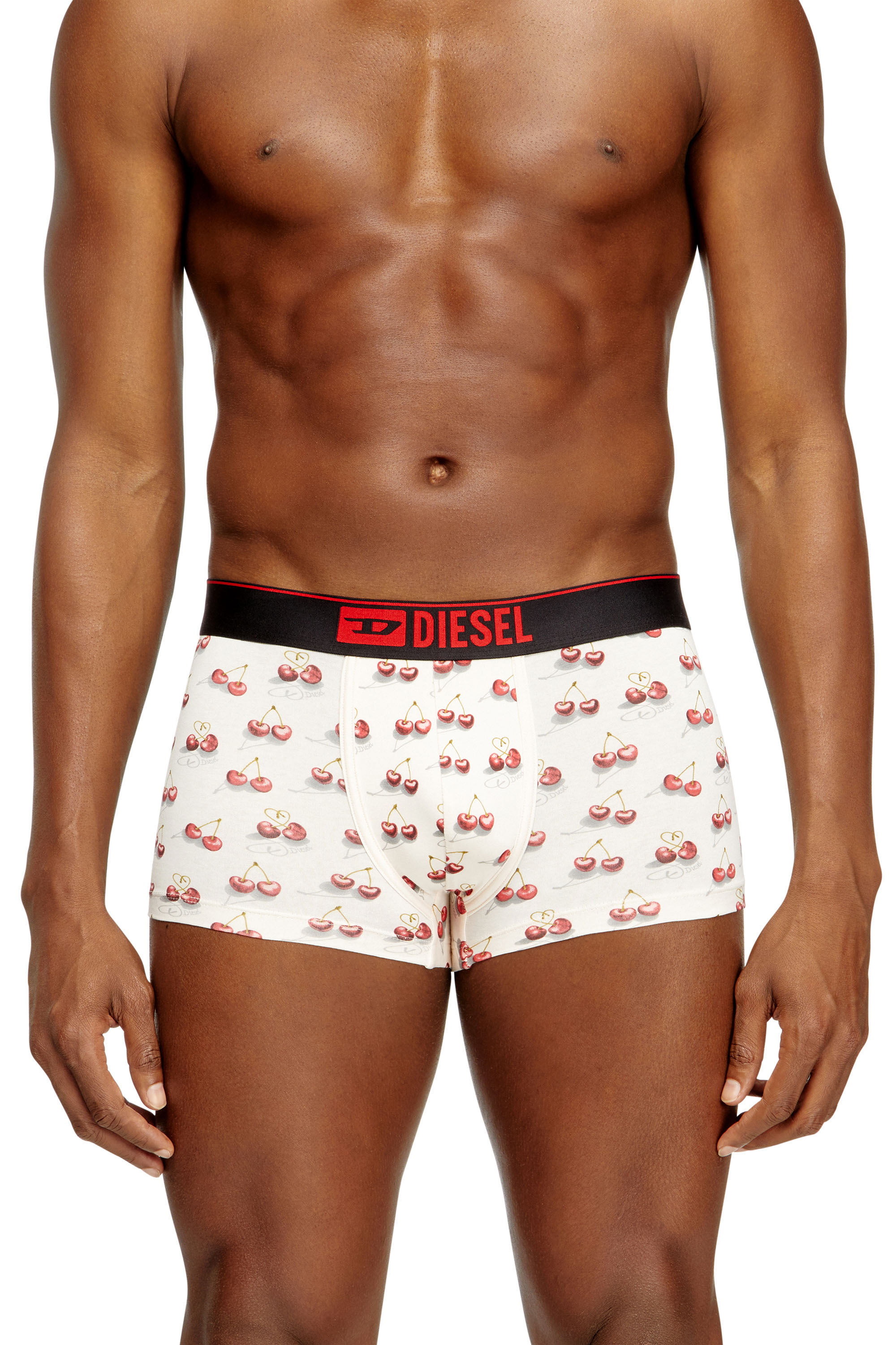 Diesel - DAMIEN-GFT-3PACK, Man's 3-pack of cherry-heart boxer shorts in White - 3