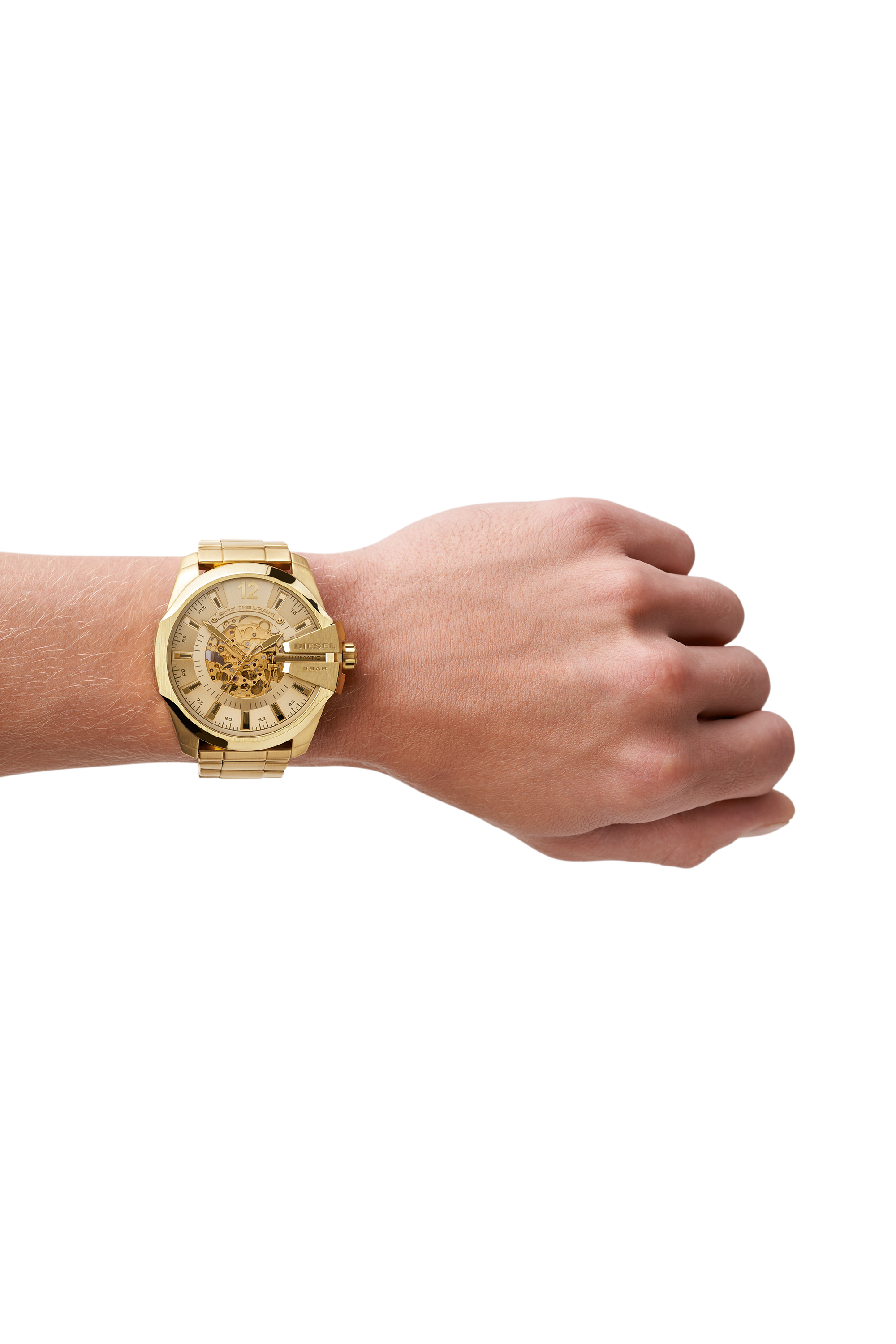 diesel mega chief watch gold