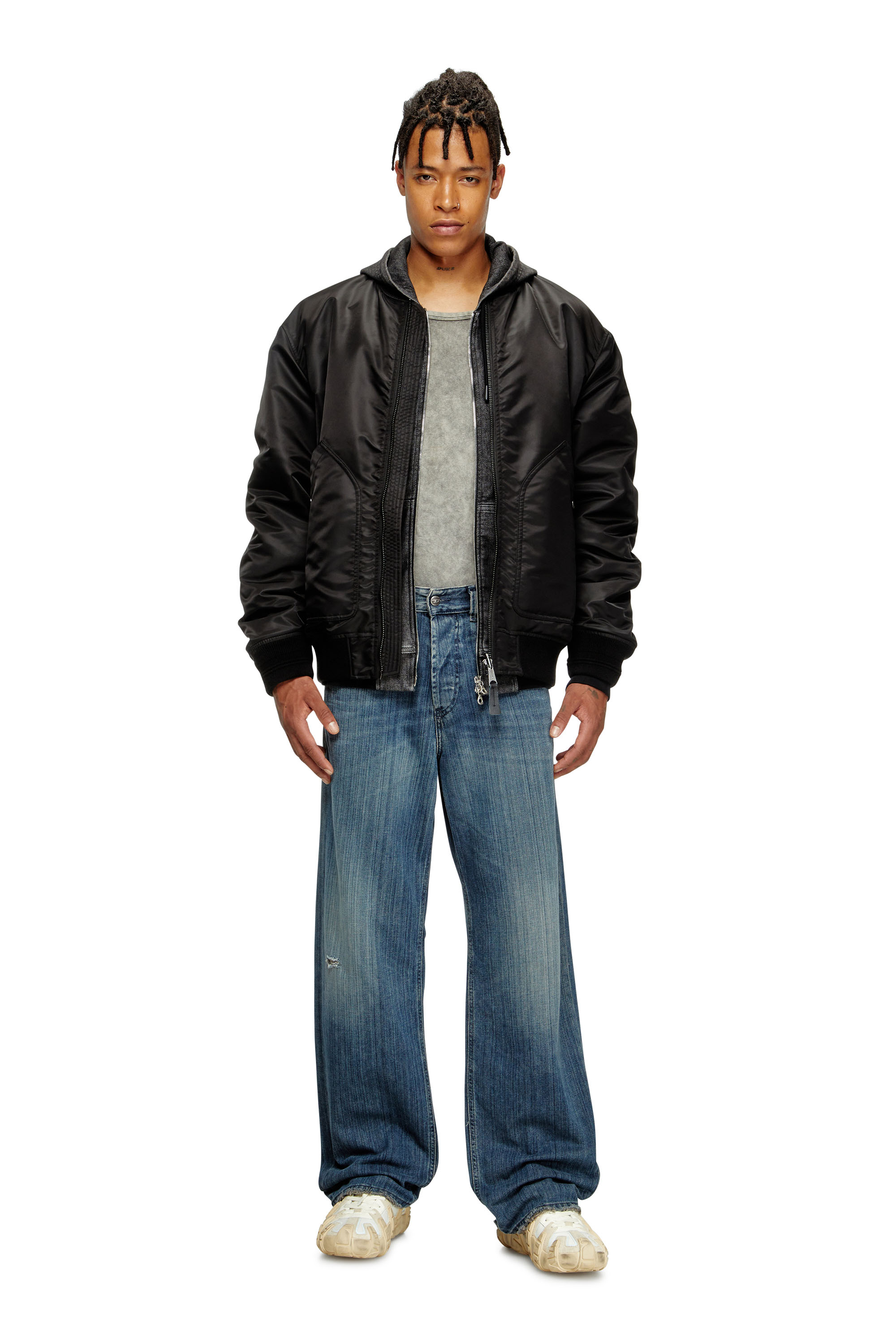 Relaxed Jeans 2001 D-Macro 09M09, Dark Blue Diesel - Man's Relaxed Jeans 2001 D-Macro 09M09, Dark Blue - 1