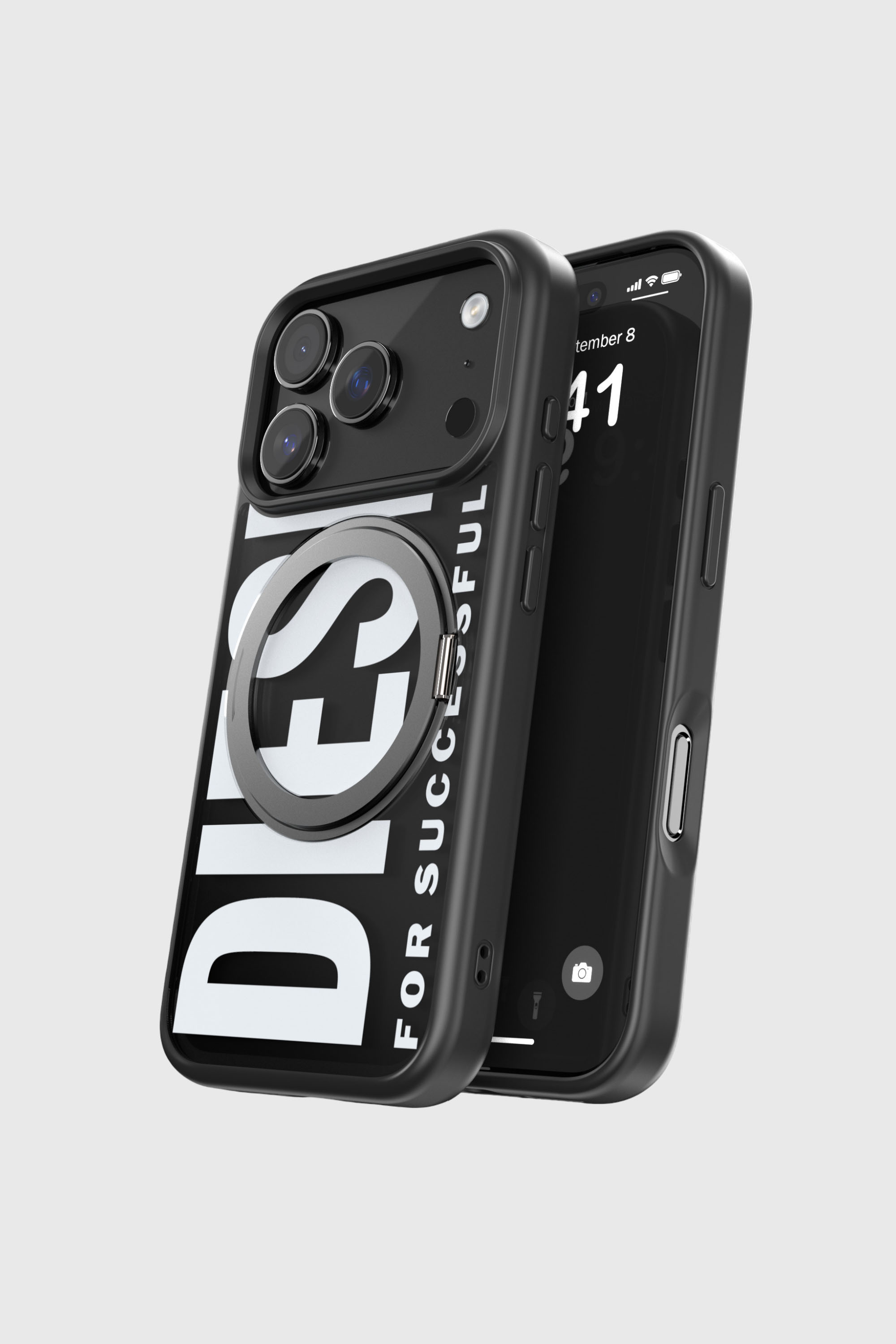 Diesel - 60405 RING STAND CASE RING STAND, Unisex's Ringstand-Magsafe case for iPhone 17 Pro in Black - 3