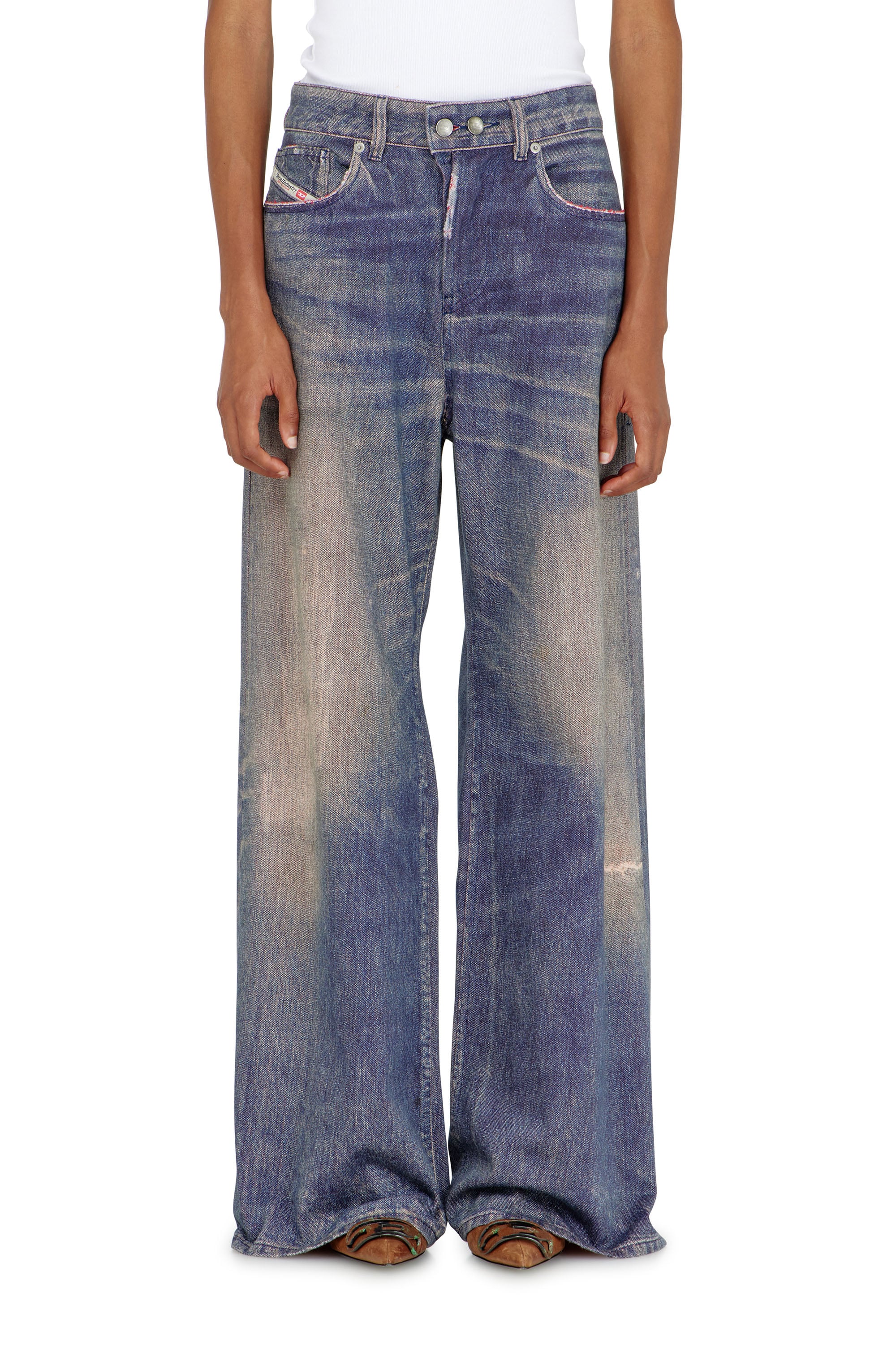 Diesel - Woman's Relaxed Jeans 1996 D-Sire 09P95, Dark Blue - 1