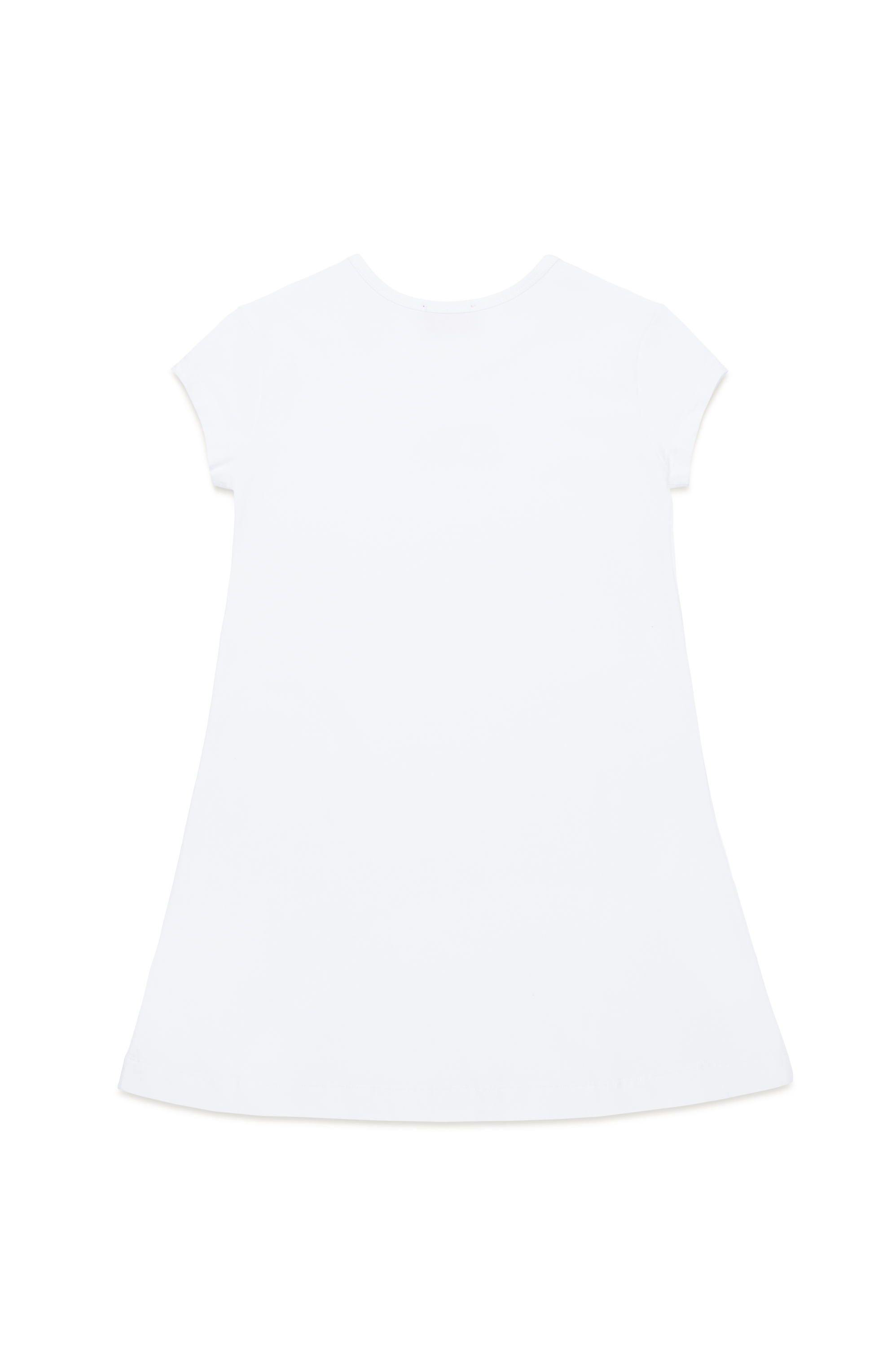 Diesel - DANGIELAM, Woman's T-shirt dress with cut-out Oval D logo in White - 2