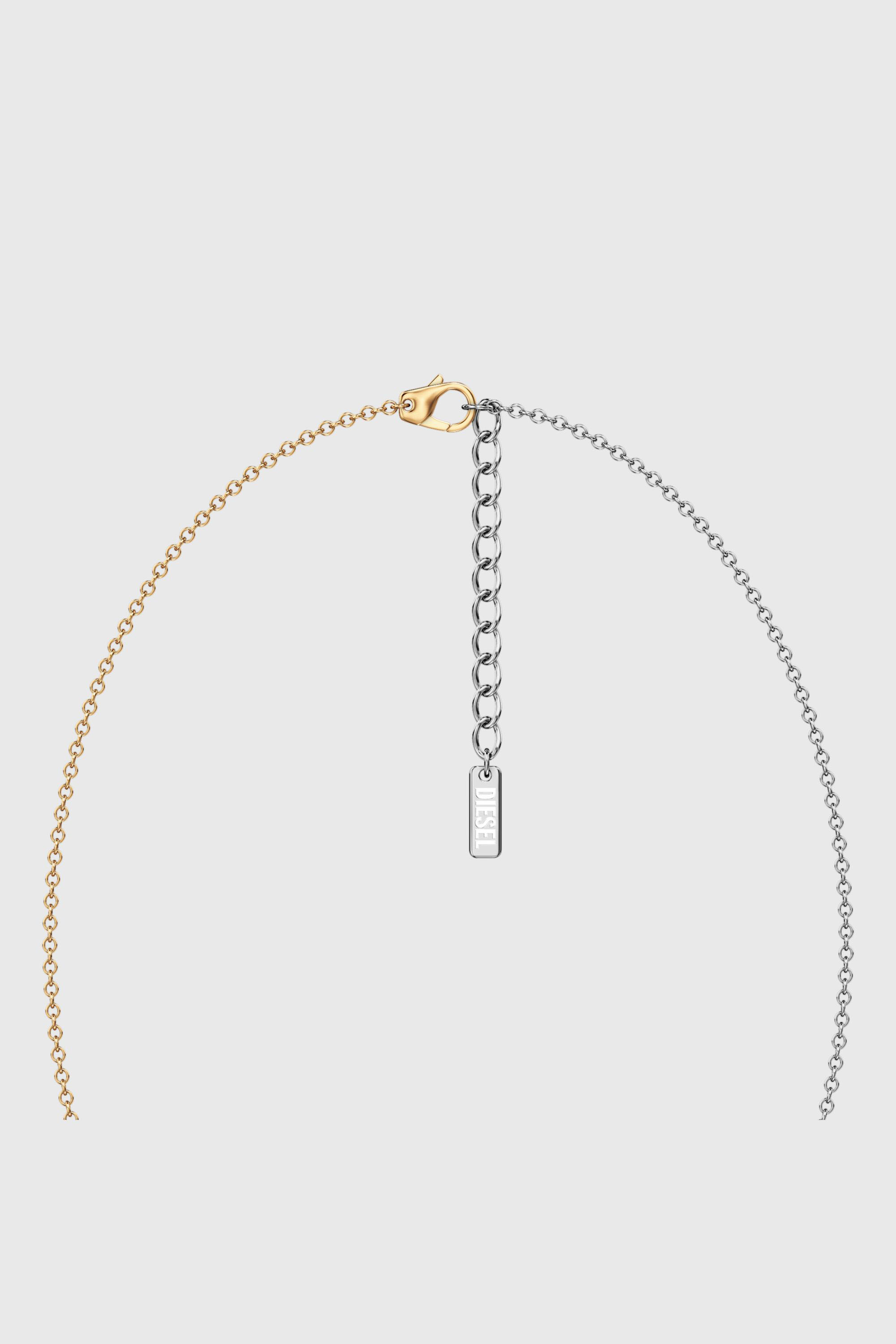 Diesel - DX1687931  JEWELLERY, Unisex's Stainless steel chain necklace in Silver/Gold - 3