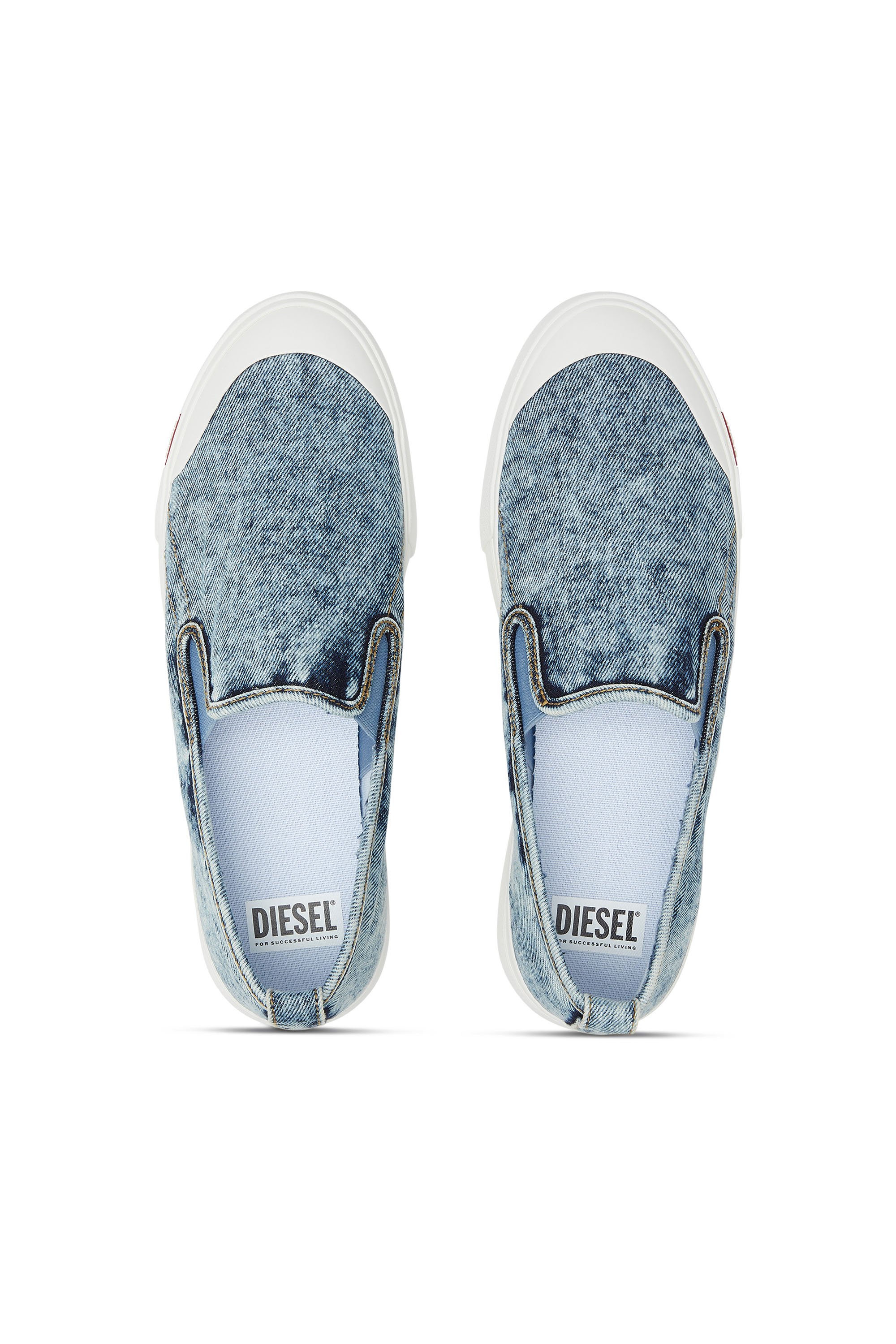 Diesel - S-ATHOS NMD SO, Man's Denim slip-on sneakers in Blue - 5