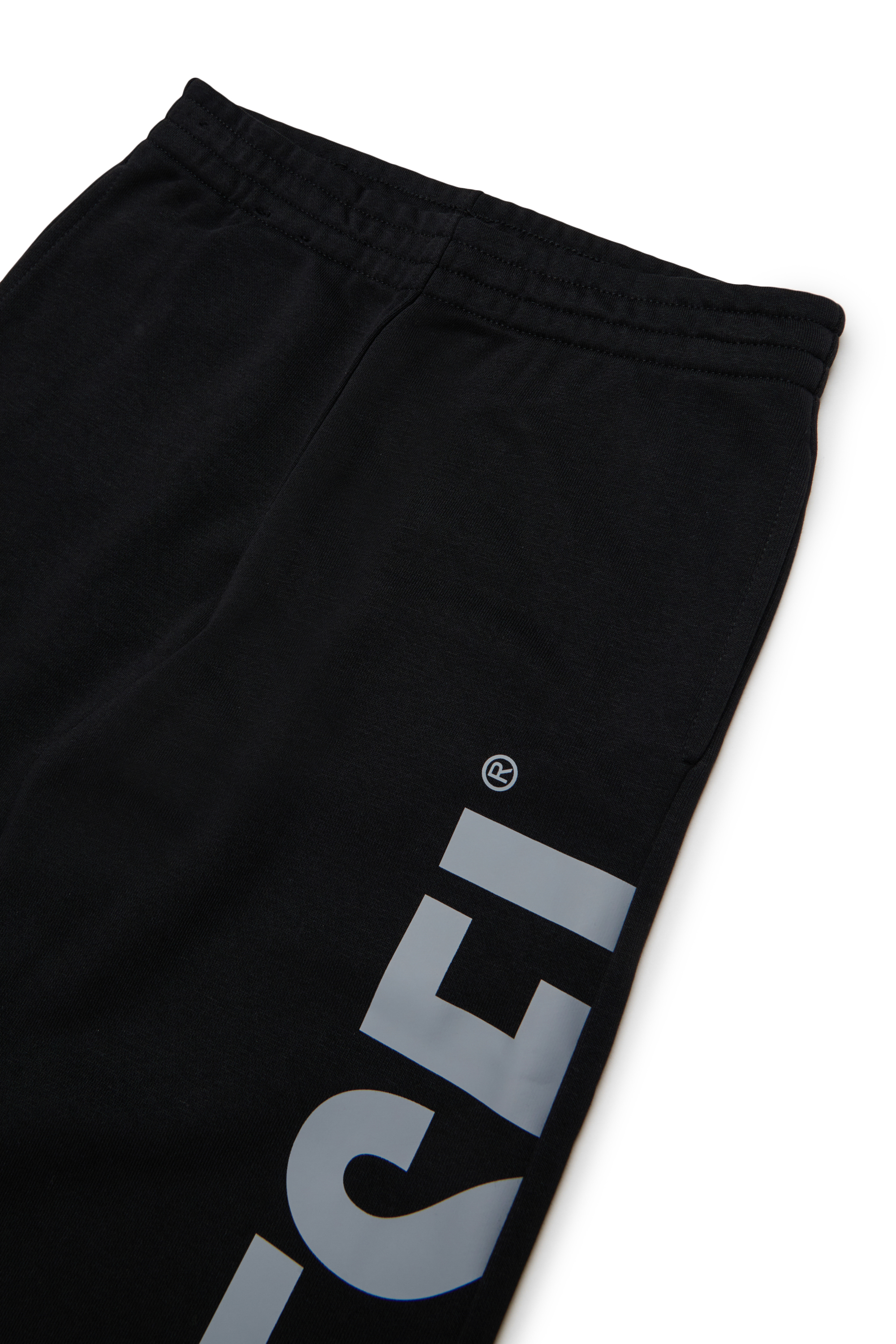 Diesel - PRES, Man's Sweatpants with cut-off logo print in Black - 3