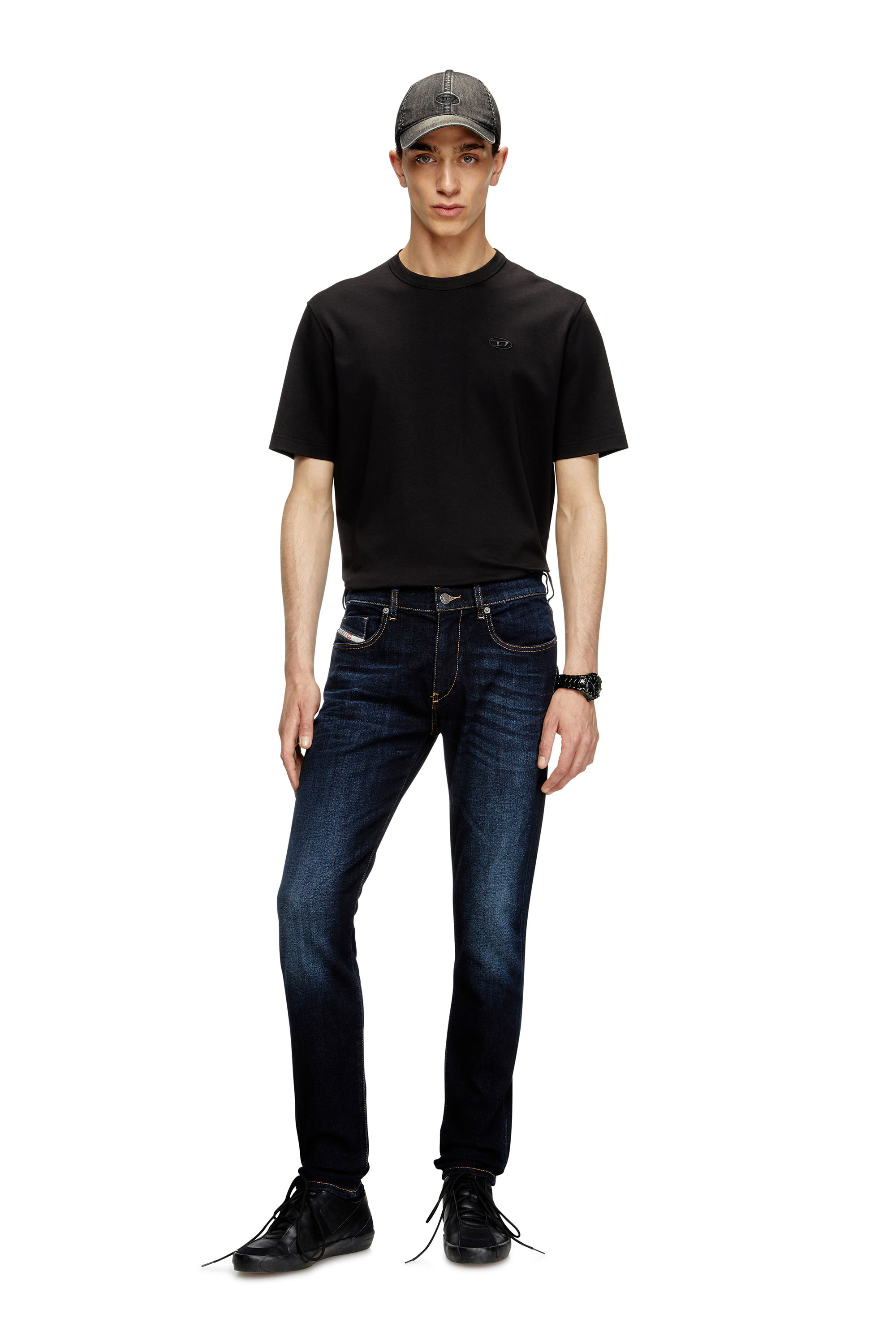 Diesel - Man's Slim Jeans 2019 D-Strukt 009ZS, Dark Blue - 2