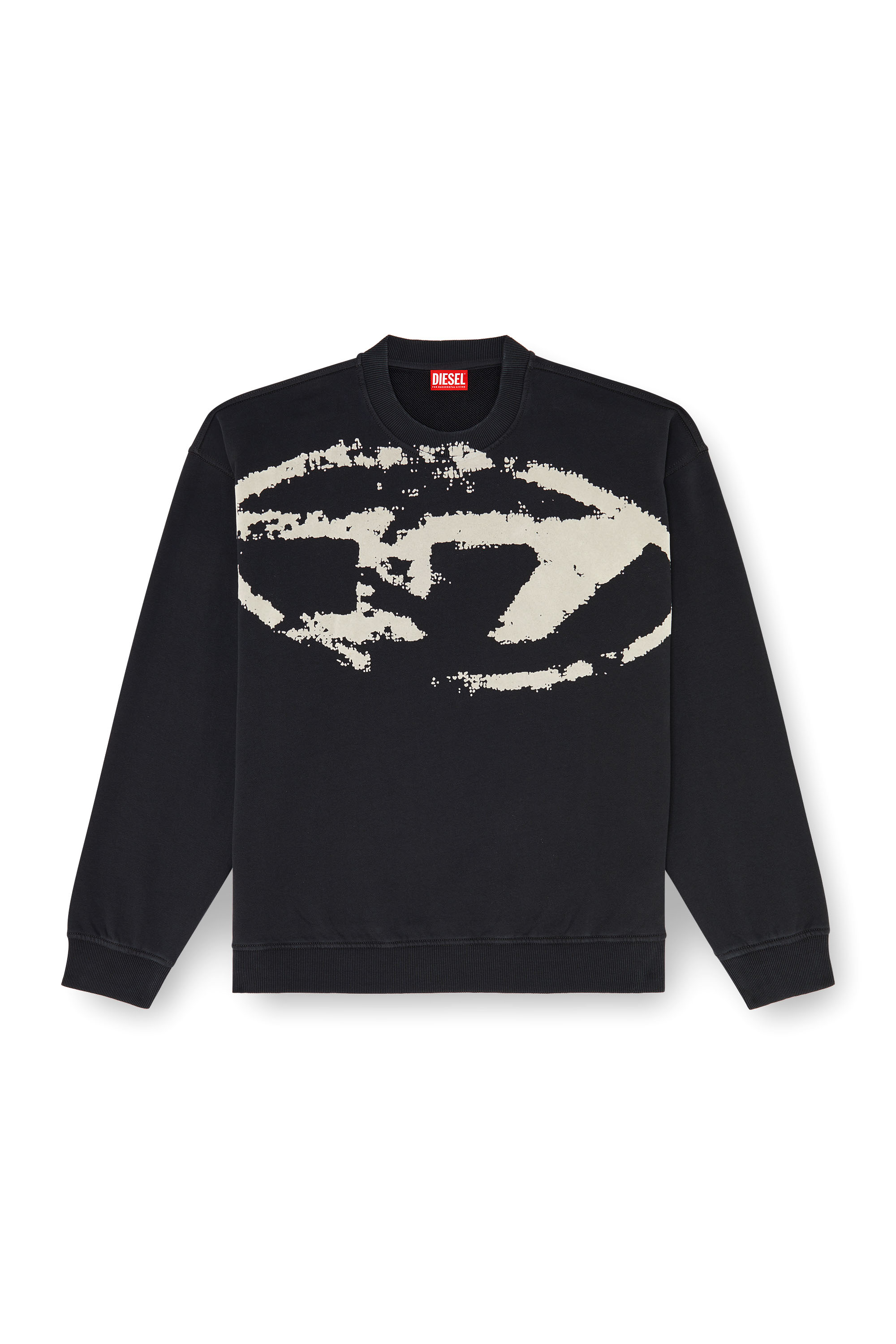 Diesel - S-BOXT-N5, Man's Cotton sweatshirt with flocked Oval D in null - 3