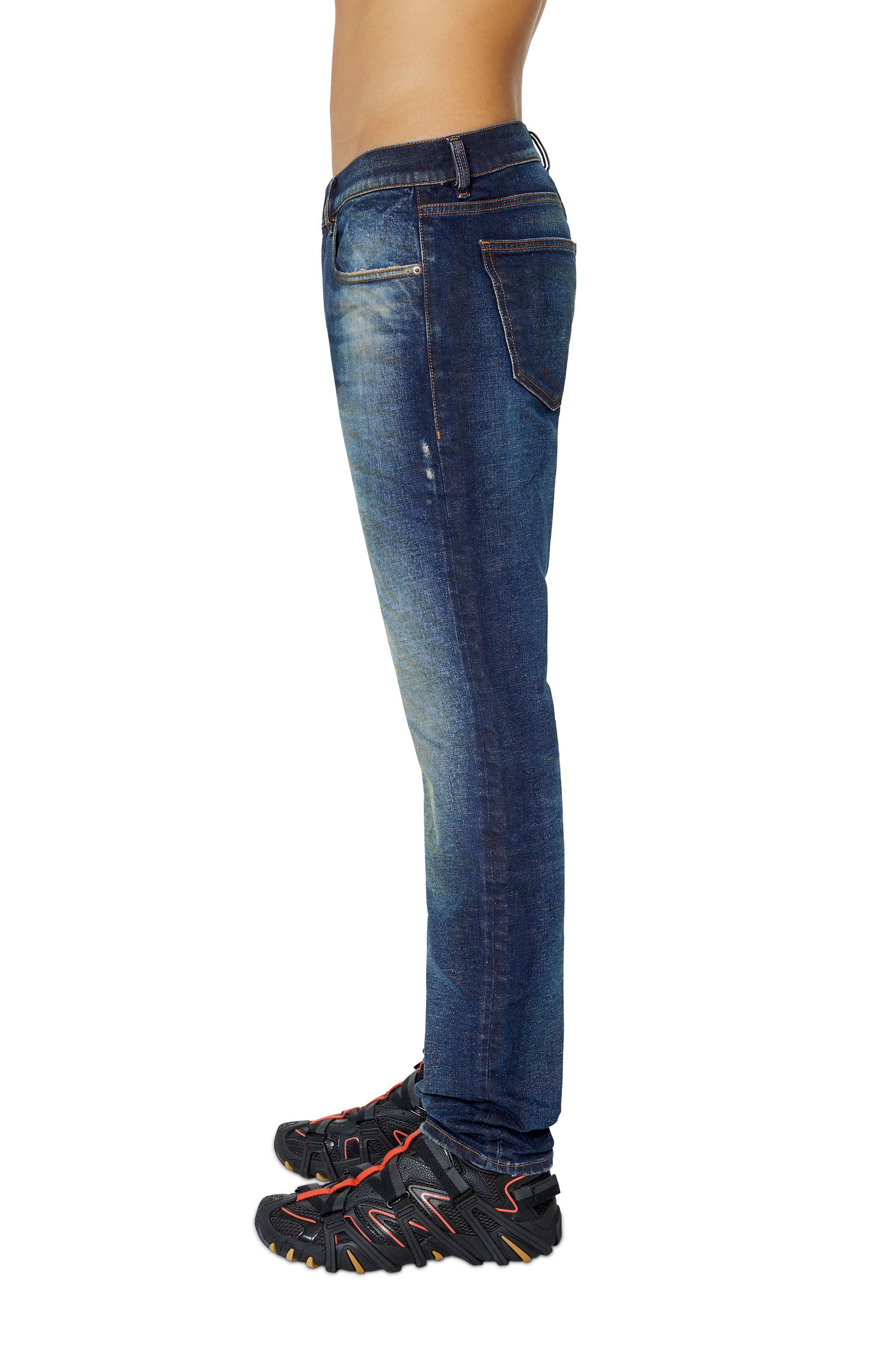 Diesel - 2019 D-Strukt 09E64 Slim Jeans, Dark Blue - Image 4
