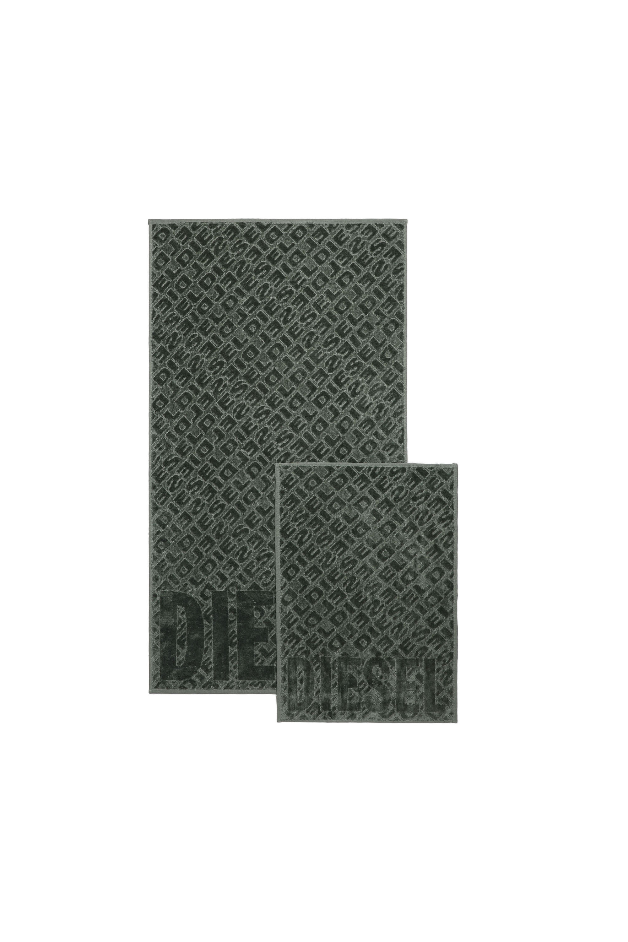 Diesel - COPP 3DLOGO         1+1, Unisex's Set of 2 towels 3D LOGO in Green - 2