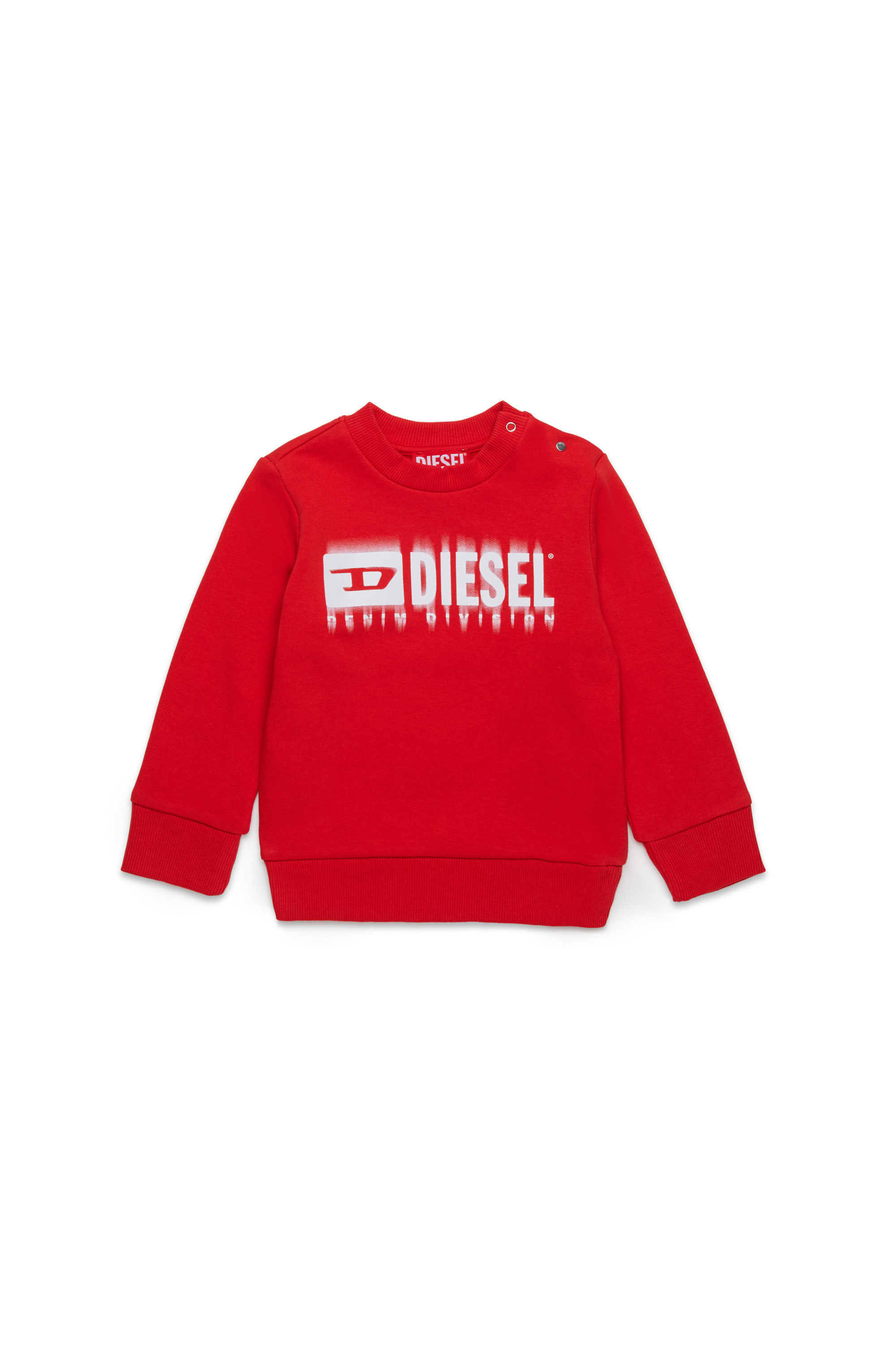 Diesel - SGINNL8B, Unisex's Sweatshirt with smudged logo in Red - 1