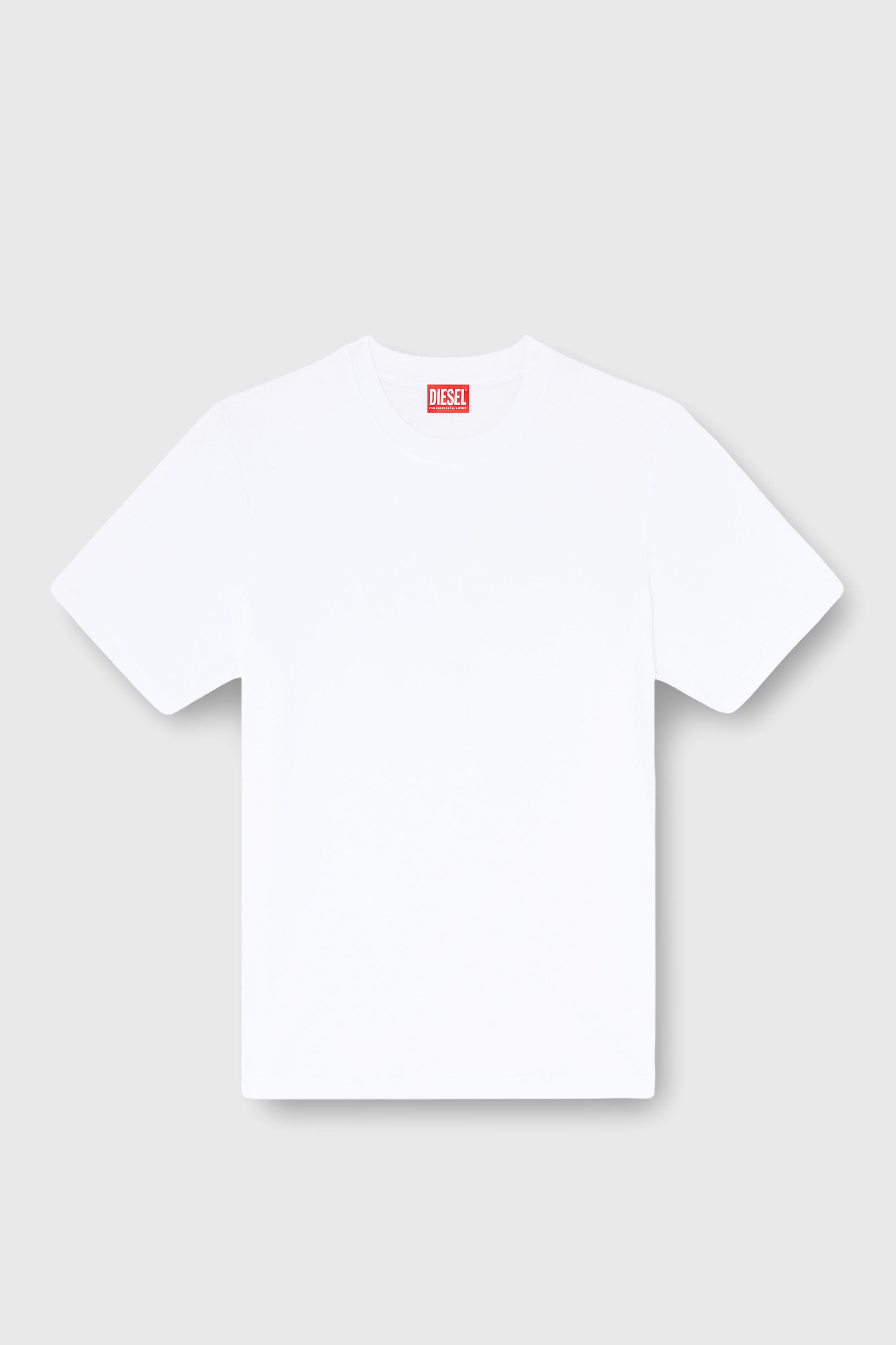 Diesel - T-ADJUST-AA2, Man's Cotton-interlock T-shirt with logo embroidery in White - 2