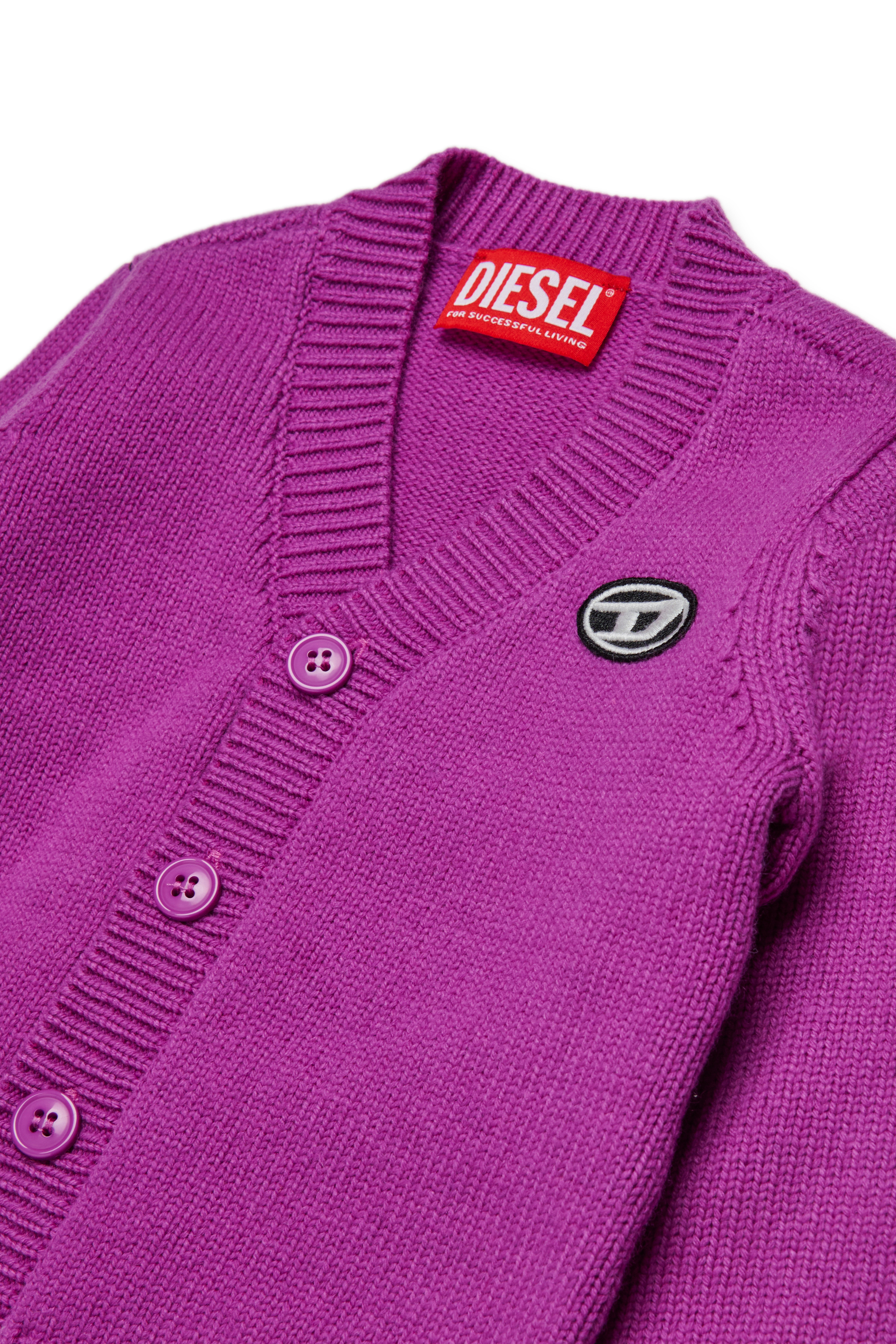 Diesel - KLONCARDIGANB, Unisex's Wool blend cardigan in Violet - 3
