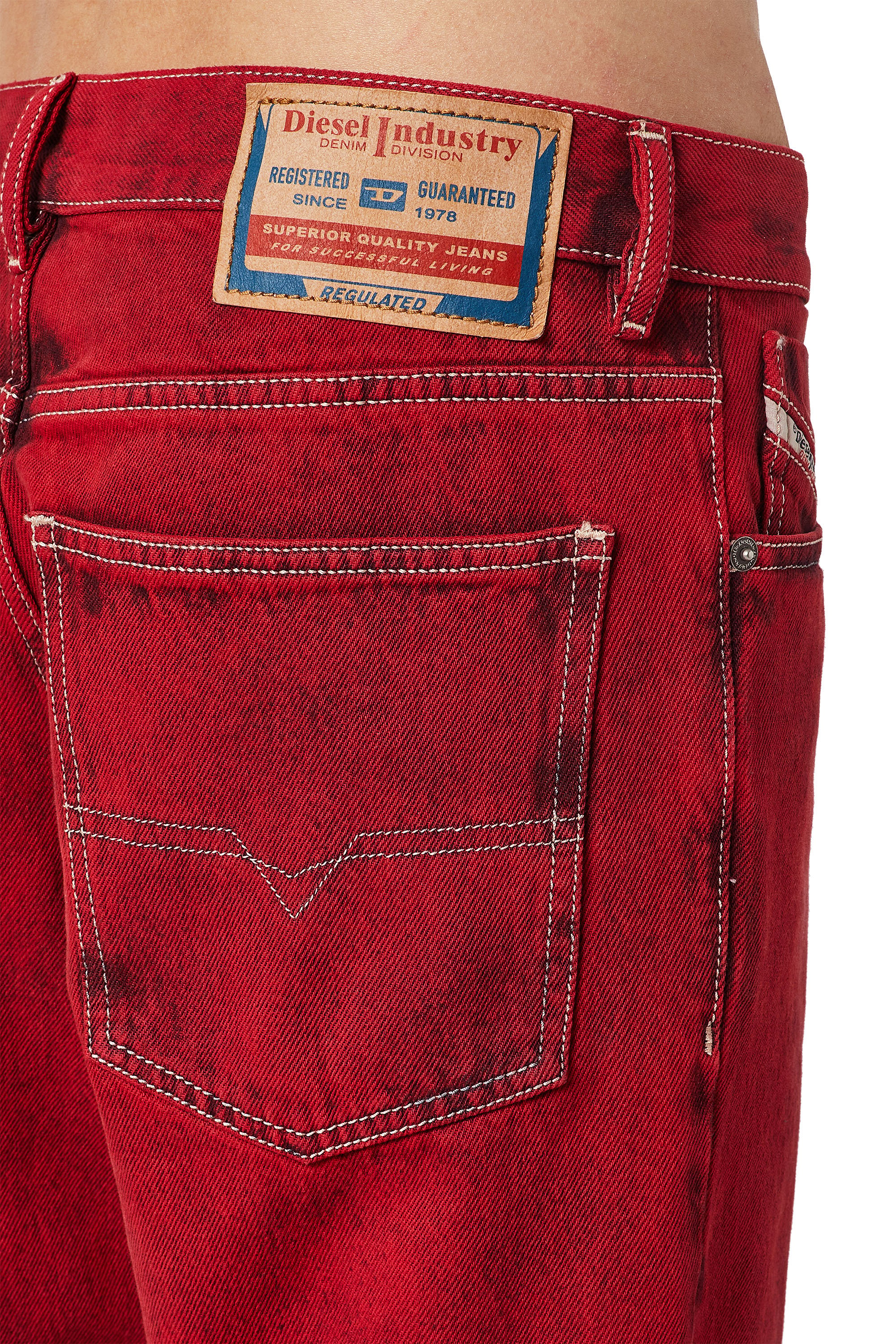 Diesel - 1995 09D35 Straight Jeans, Red - Image 3
