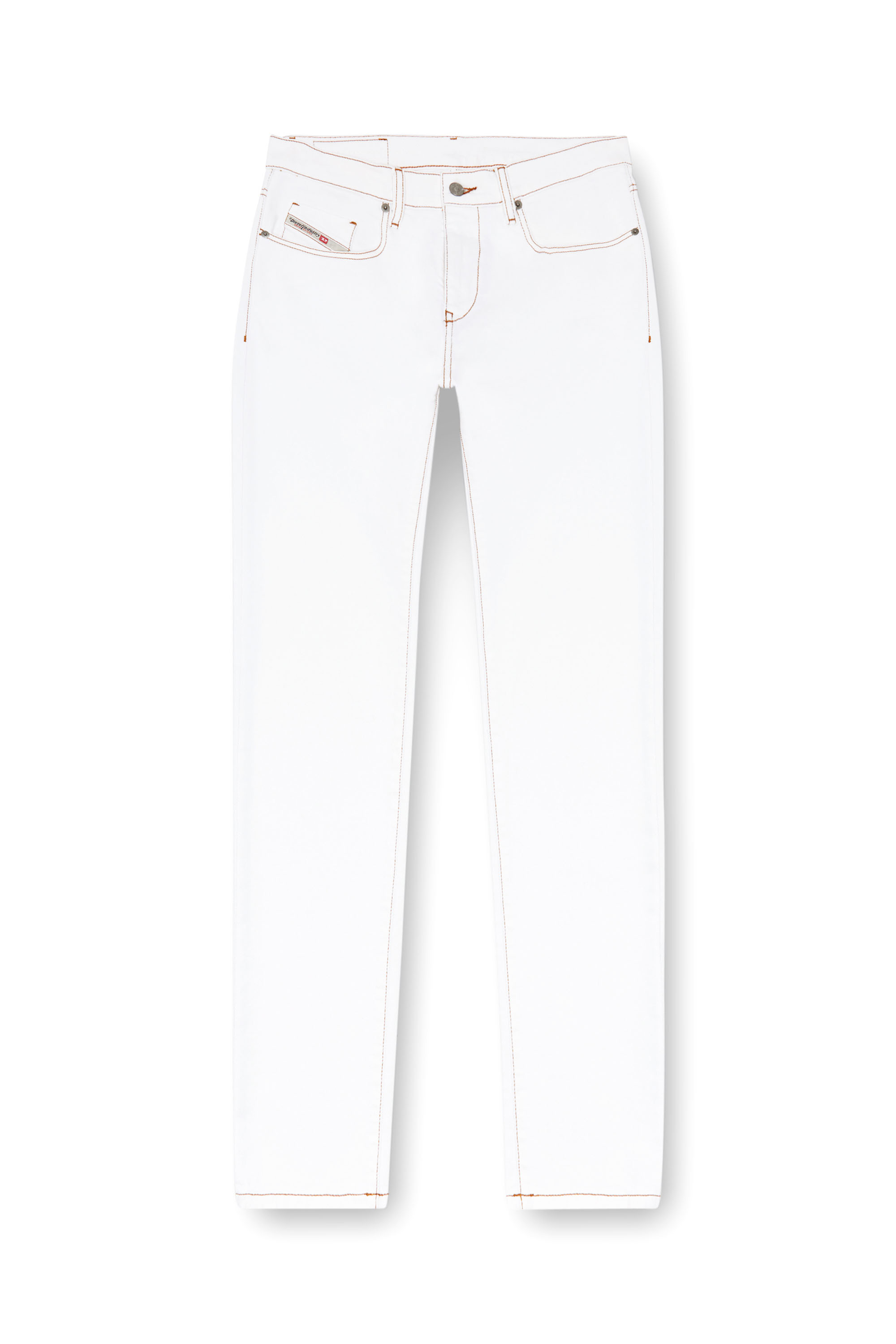 Slim Jeans 2019 D-Strukt 09K05, White Diesel - Man's Slim Jeans 2019 D-Strukt 09K05, White - 2