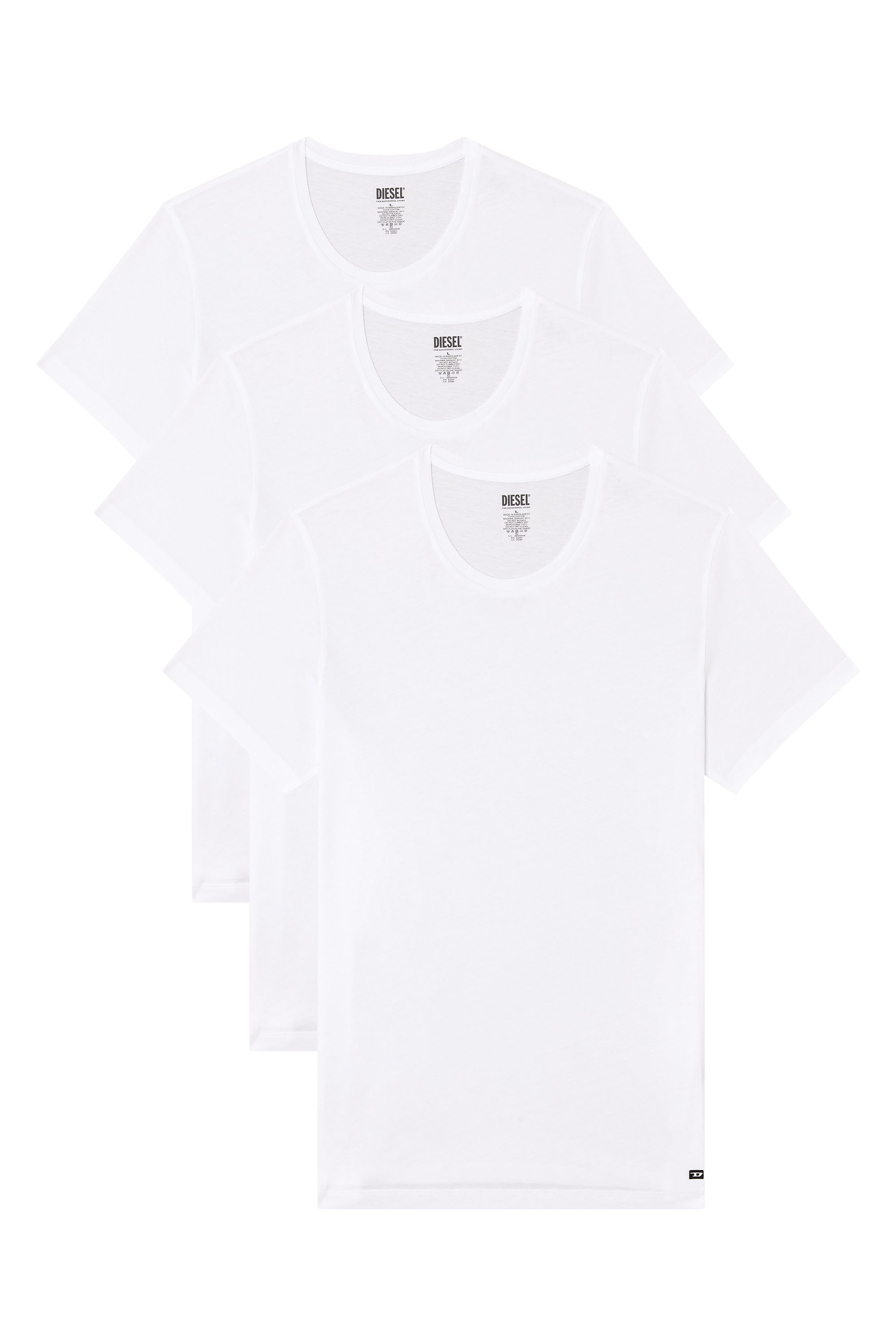 Diesel - RANDAL-D-BOX-3PACK, Man's Three-pack of T-shirts in White - 2