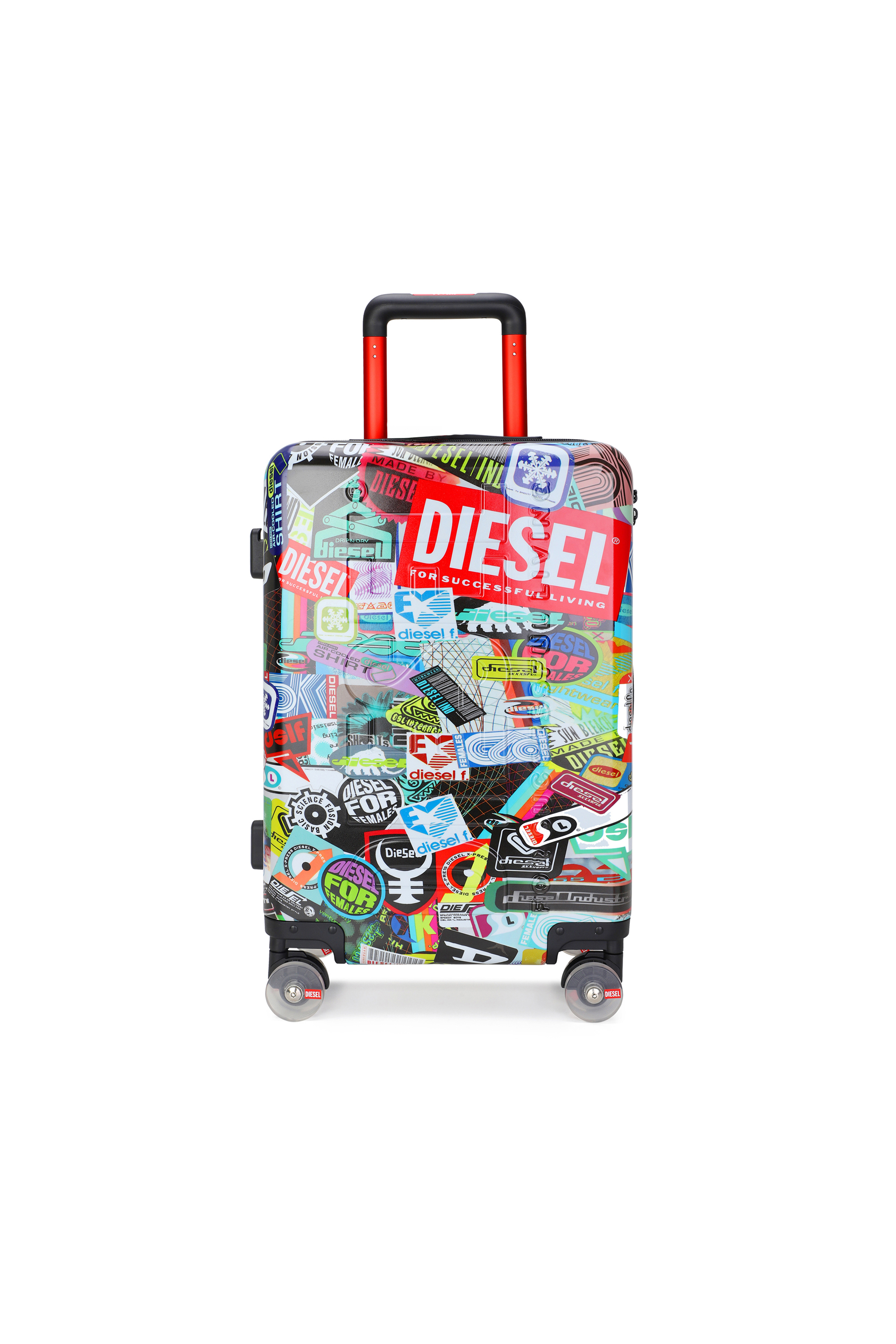 Diesel - DIESEL PC PRINTED TROLLEY-STICKERS- DSL0, Unisex's Sticker style suitcase size S in Multicolor - 1